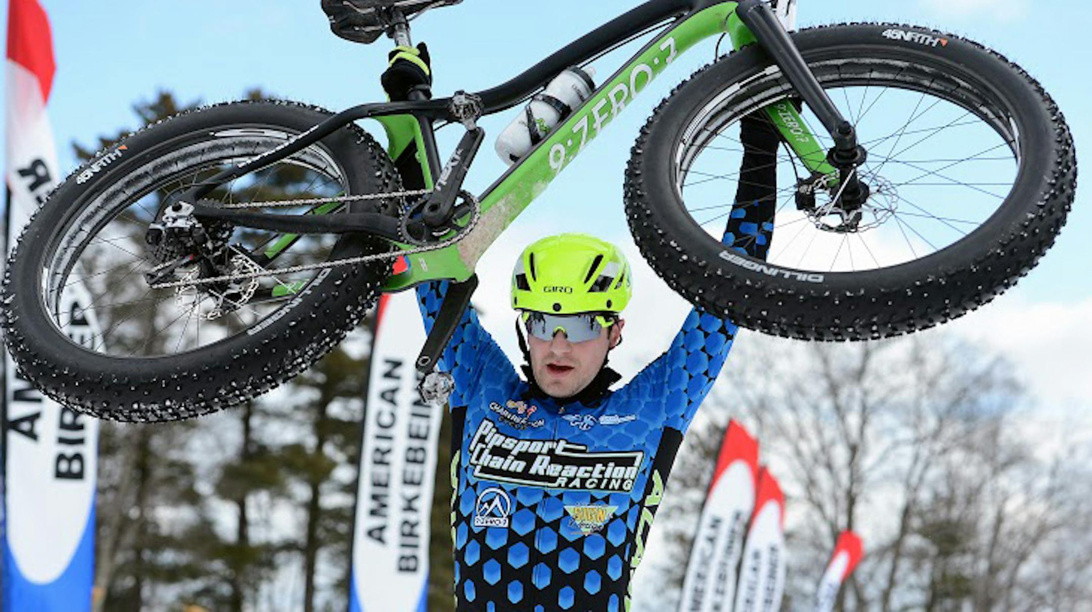 Will Ross of Anchorage was the first male finisher in the 47-kilometer Birkie Fat Bike race Saturday in Cable, Wis.Jenna Rinehart of Mankato win the women's 47K.