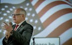 Gov. Tim Walz, shown in November at a Veterans Day event in Richfield, pledged to back a developing effort to create a statewide restorative justice p