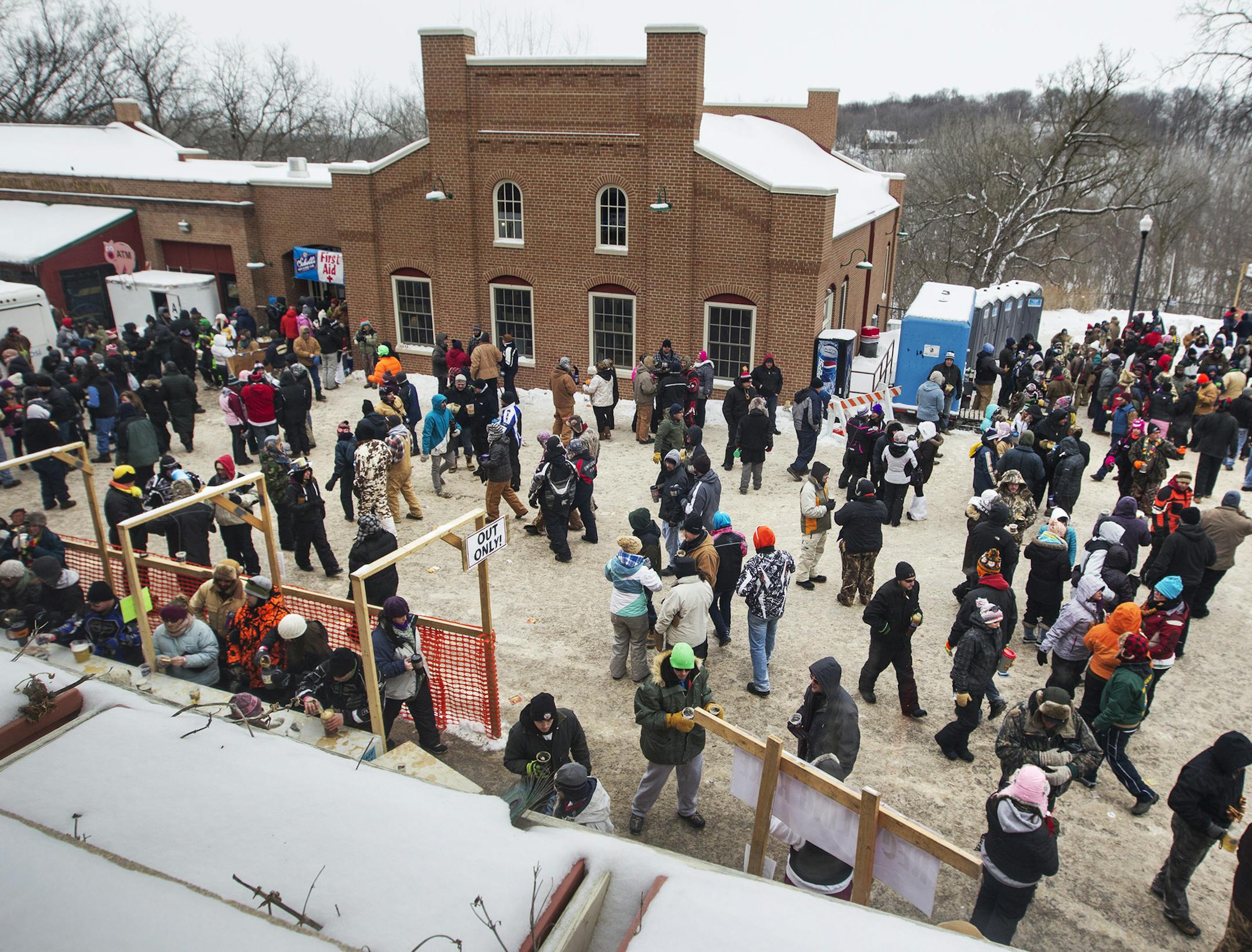Thousands of guests braved subzero temperatures during Bock Fest at August Schell Brewing Company in New Ulm March 1, 2014. (Courtney Perry/Special to the Star Tribune)