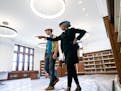 Nawal Noor worked with her project superintendent Scott Eiden on the remodel of Hosmer Library in South Minneapolis. ] GLEN STUBBE &#x2022; glen.stubb