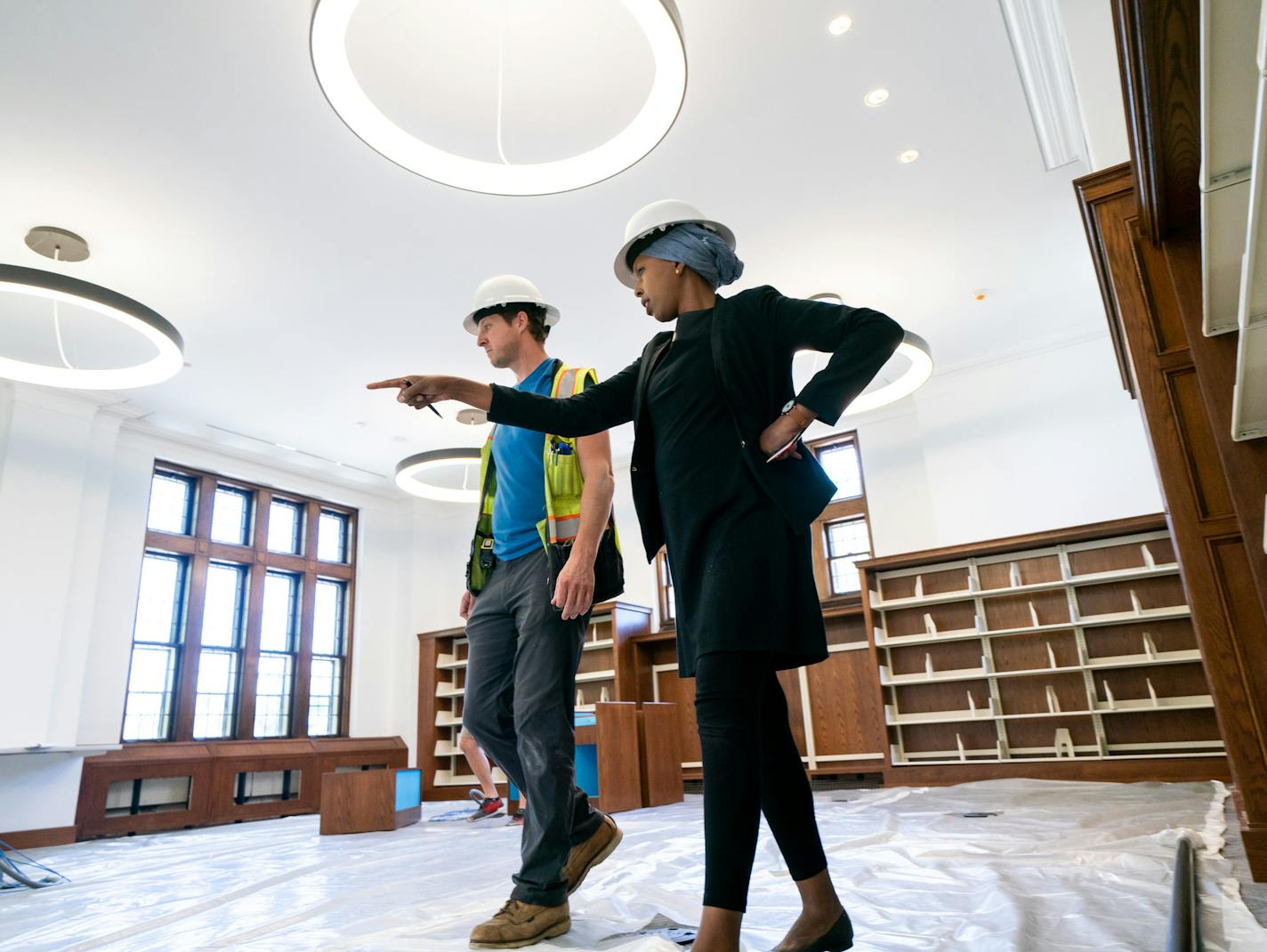 Nawal Noor worked with her project superintendent Scott Eiden on the remodel of Hosmer Library in South Minneapolis. ] GLEN STUBBE &#x2022; glen.stubbe@startribune.com Tuesday, June 25, 2019 Nawal Noor is the first East African developer and general contractor in Minnesota, starting a business to build affordable housing, employing and training workers historically left out of real estate development and construction projects. The owner of Noor Construction worked on the new Penn and Plymouth Av