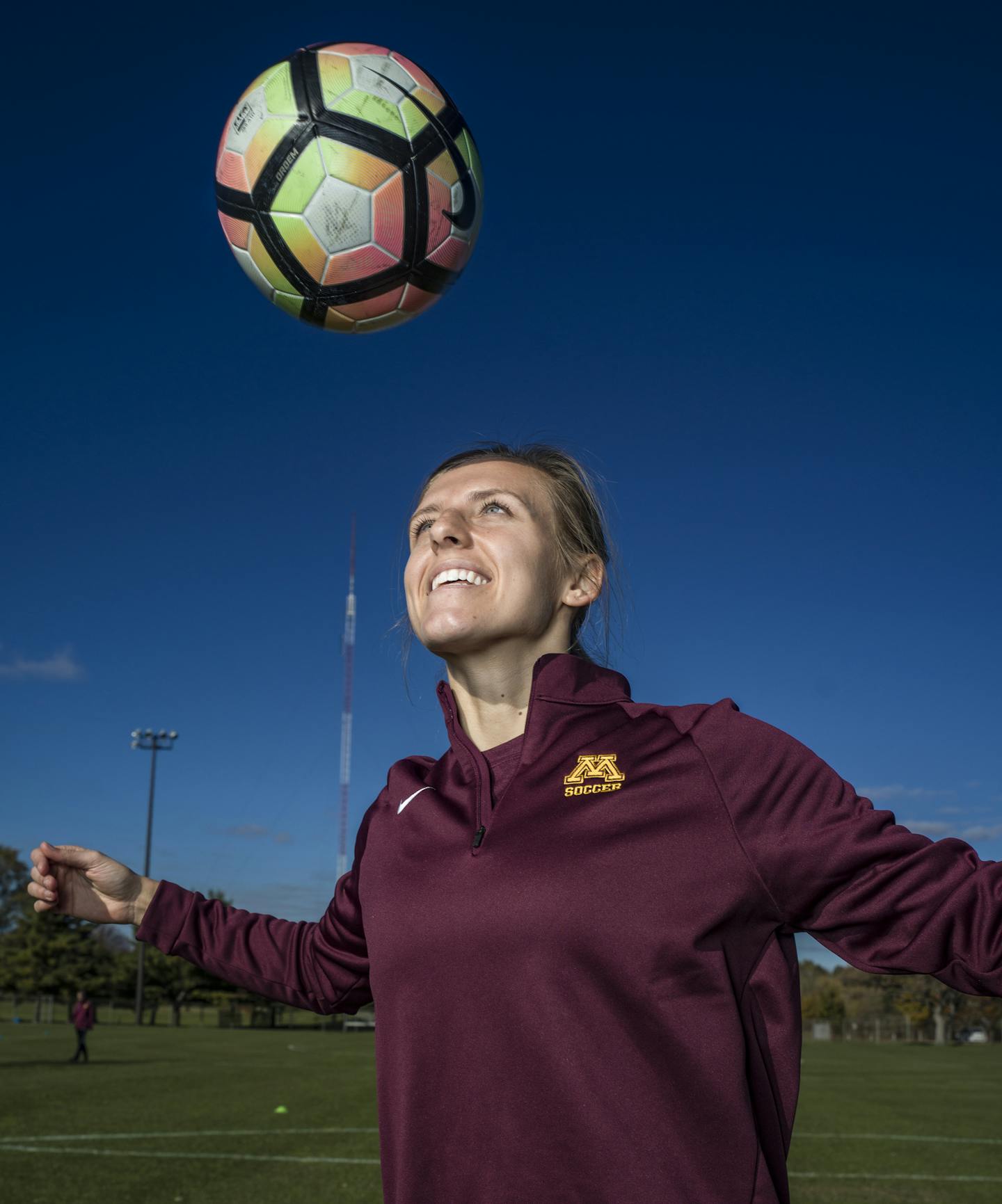 Gophers soccer captain Emily Peterson needed just 5-1/2 months to recover from an ACL surgery, making it one of the quickest recoveries we've heard of. She's a Prior Lake native who plays Center Back for Minnesota.] Richard Tsong-Taatarii&#x2022;Richard.Tsong-Taatarii@startribune.com.