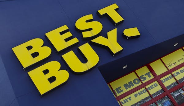 The Best Buy logo is displayed on a store in Miami, Fla.