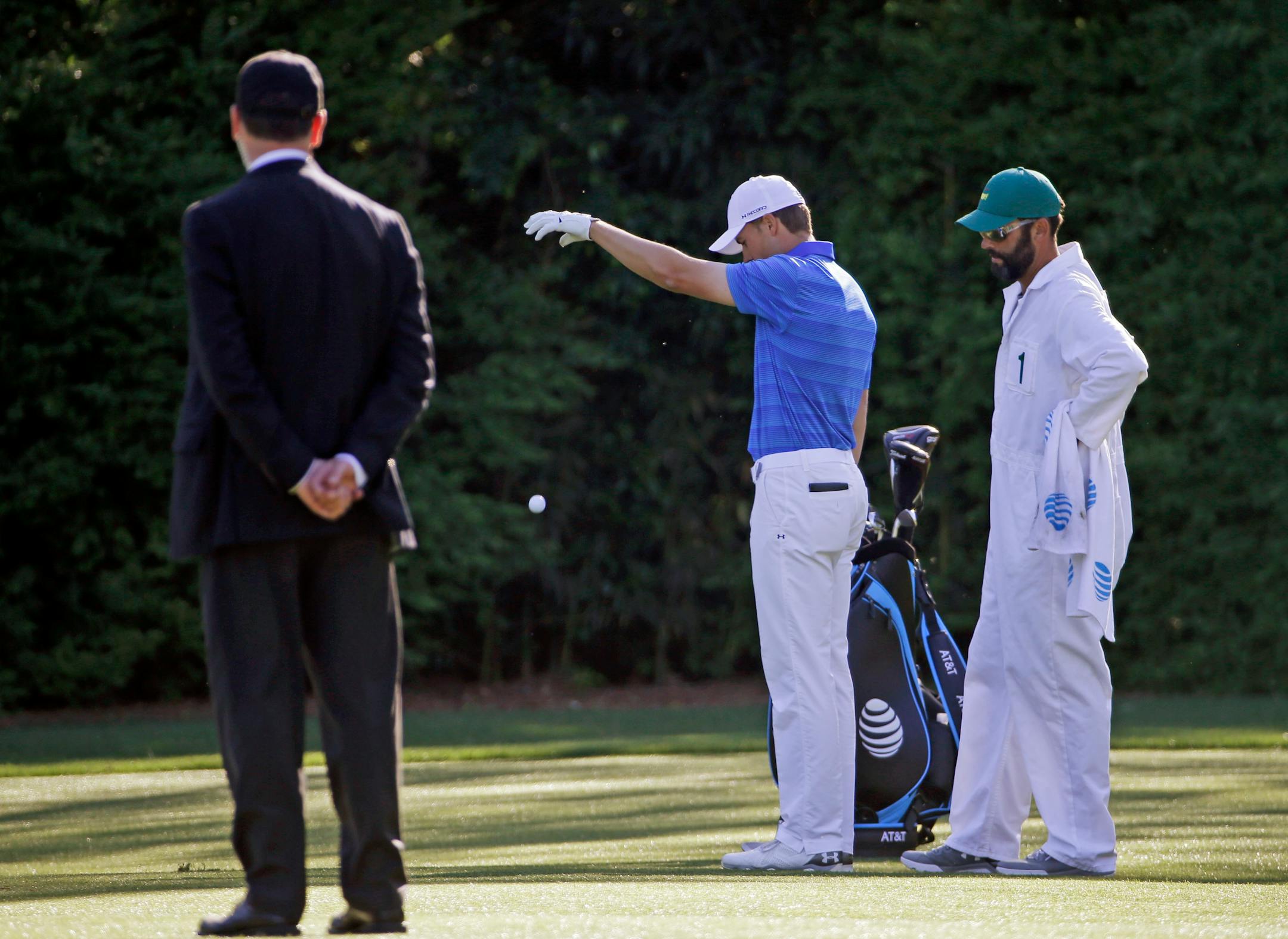 Jordan Spieth took a second drop on the 12th hole after landing the water twice during the final round of the Masters on Sunday last year. Spieth had a quadruple-bogey 7 on the hole.