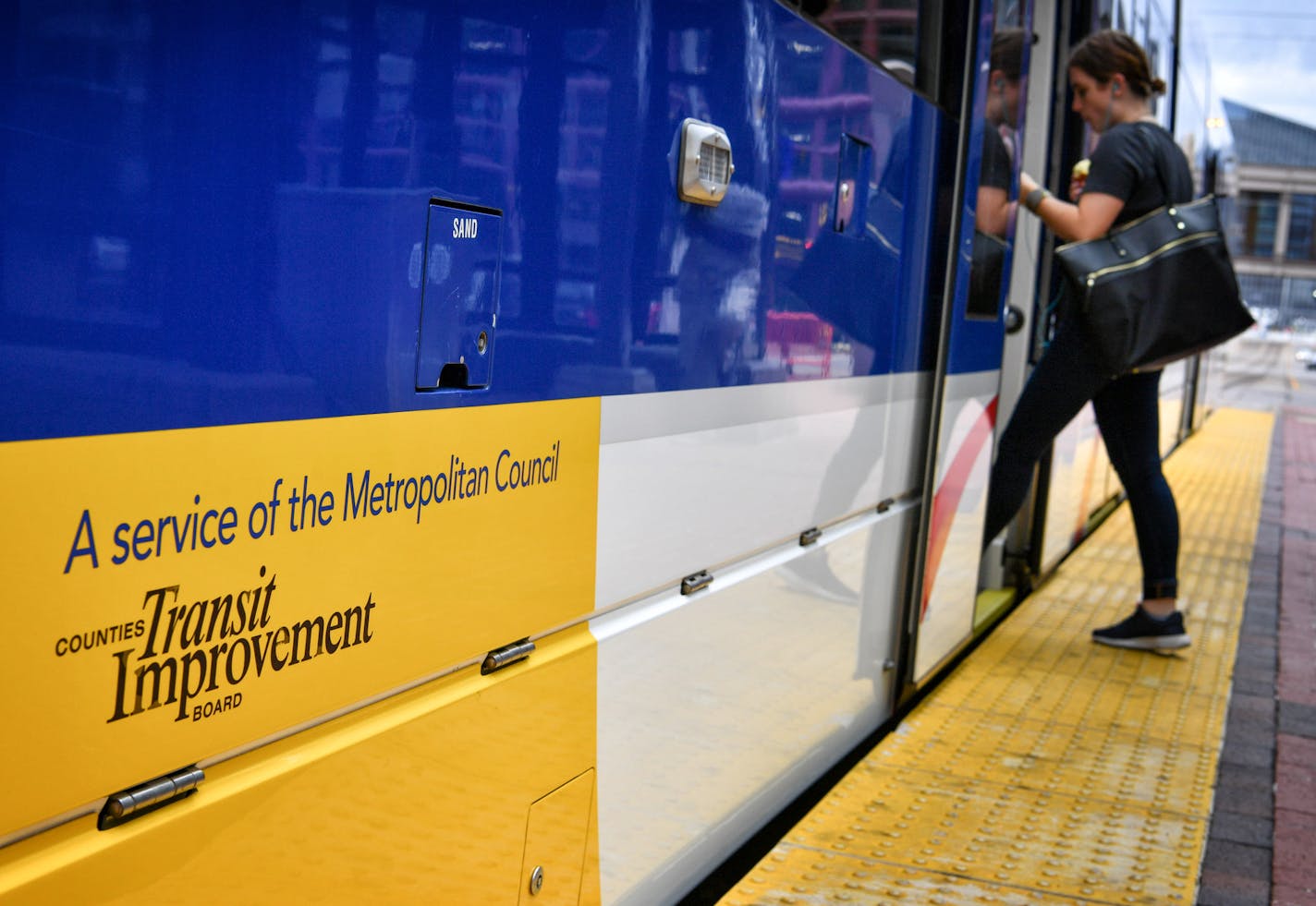 Counties Transit Improvement Board, or CTIB, is on the side of every LRT car. ] GLEN STUBBE * gstubbe@startribune.com Wednesday, July 27, 2016