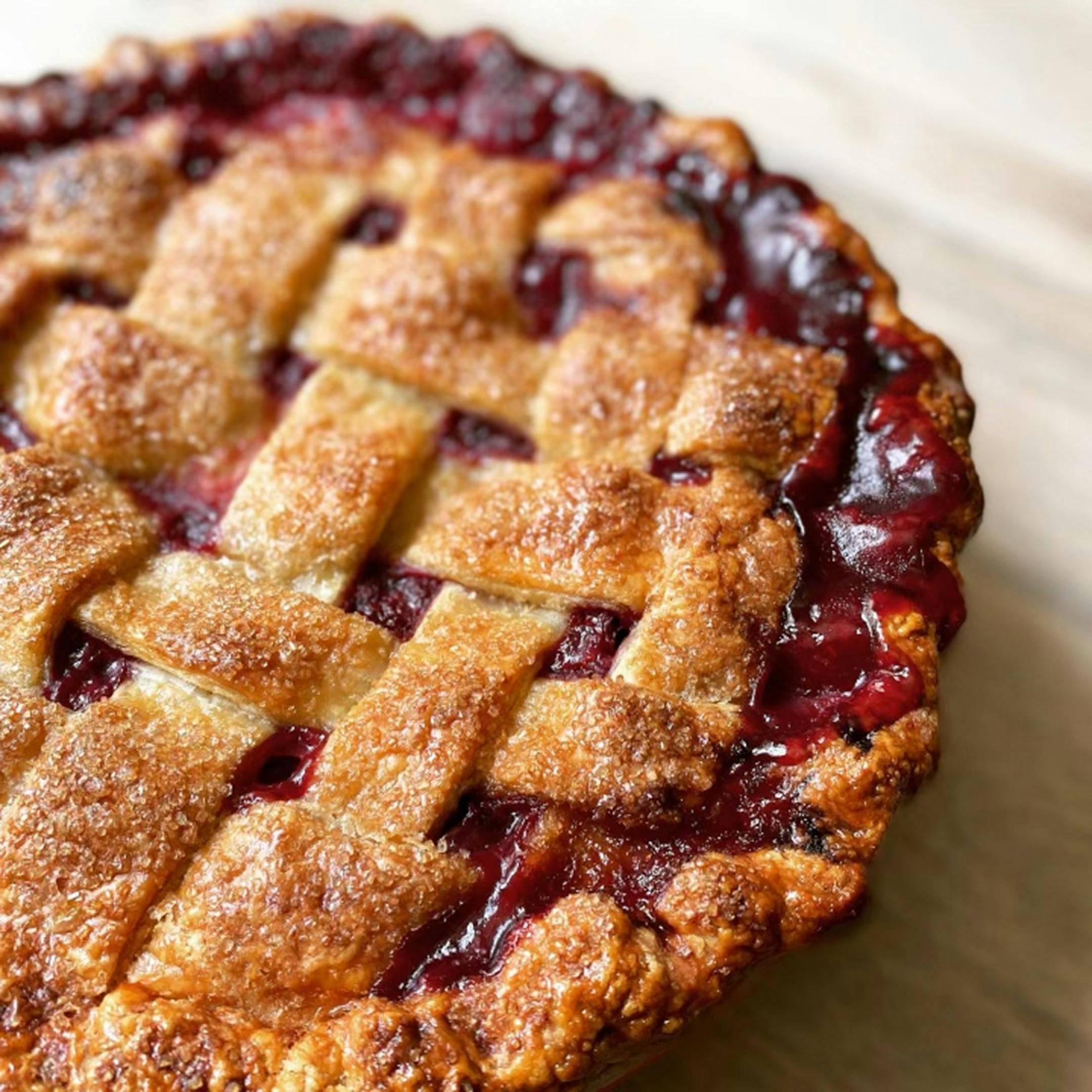 Credit: Barrett Radziun Musician Barrett Radziun is baking his way through Claire Saffitz's "Dessert Person." Sour Cherry Pie
