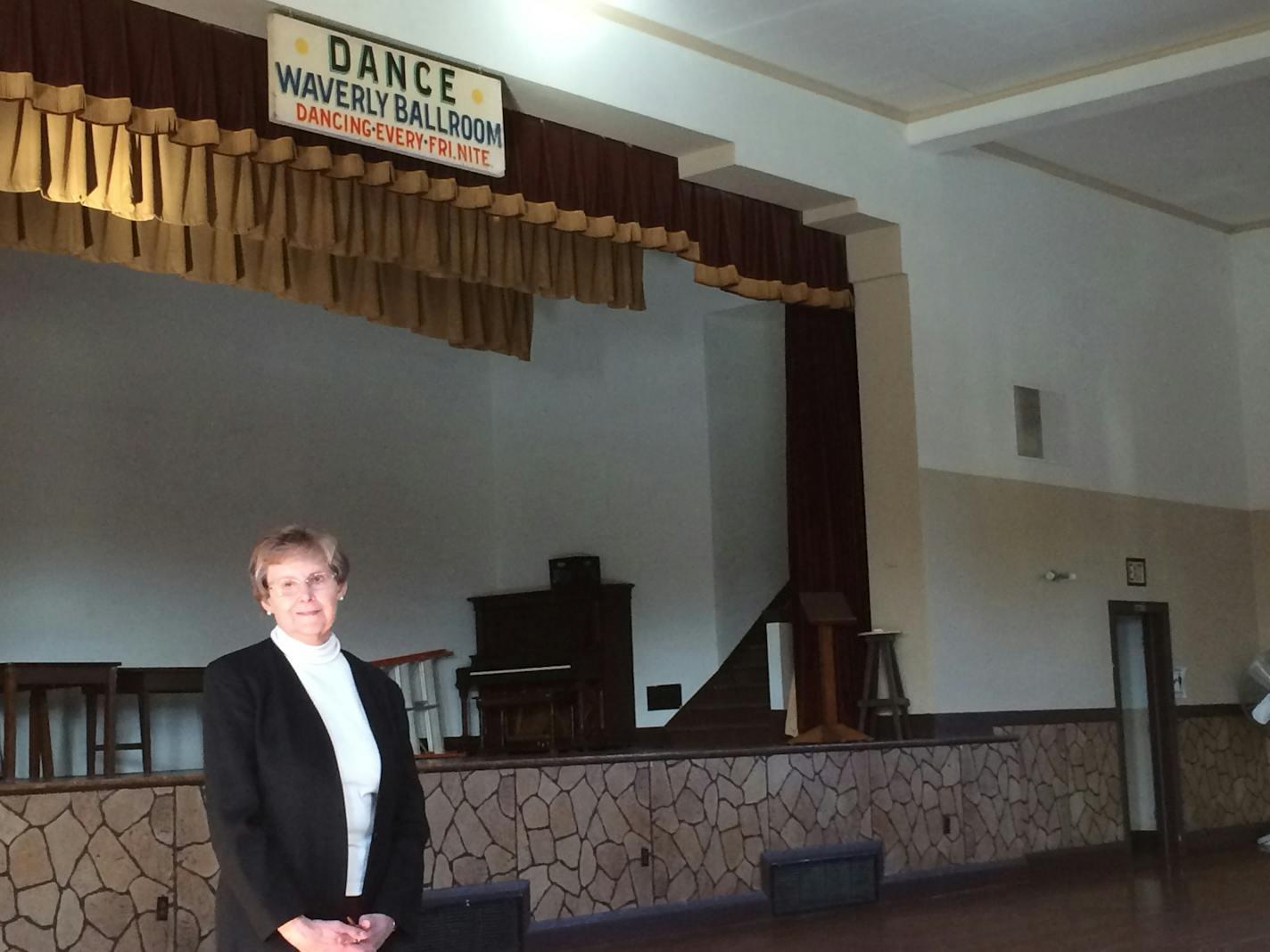 Photo by John Reinan: Connie Holmes, mayor of Waverly, inside the historic village hall. Holmes said city officials are &#xec;very disappointed&#xee; that one vacant City Council seat has no candidate running for it. &#xec;It&#xed;s a big concern,&#xee; she said.