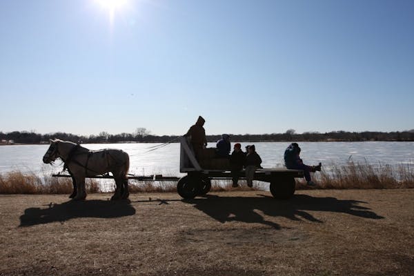 Hayrides were among the many free activities available to attendees of the Lake Hiawatha Heart Warmer on Saturday.