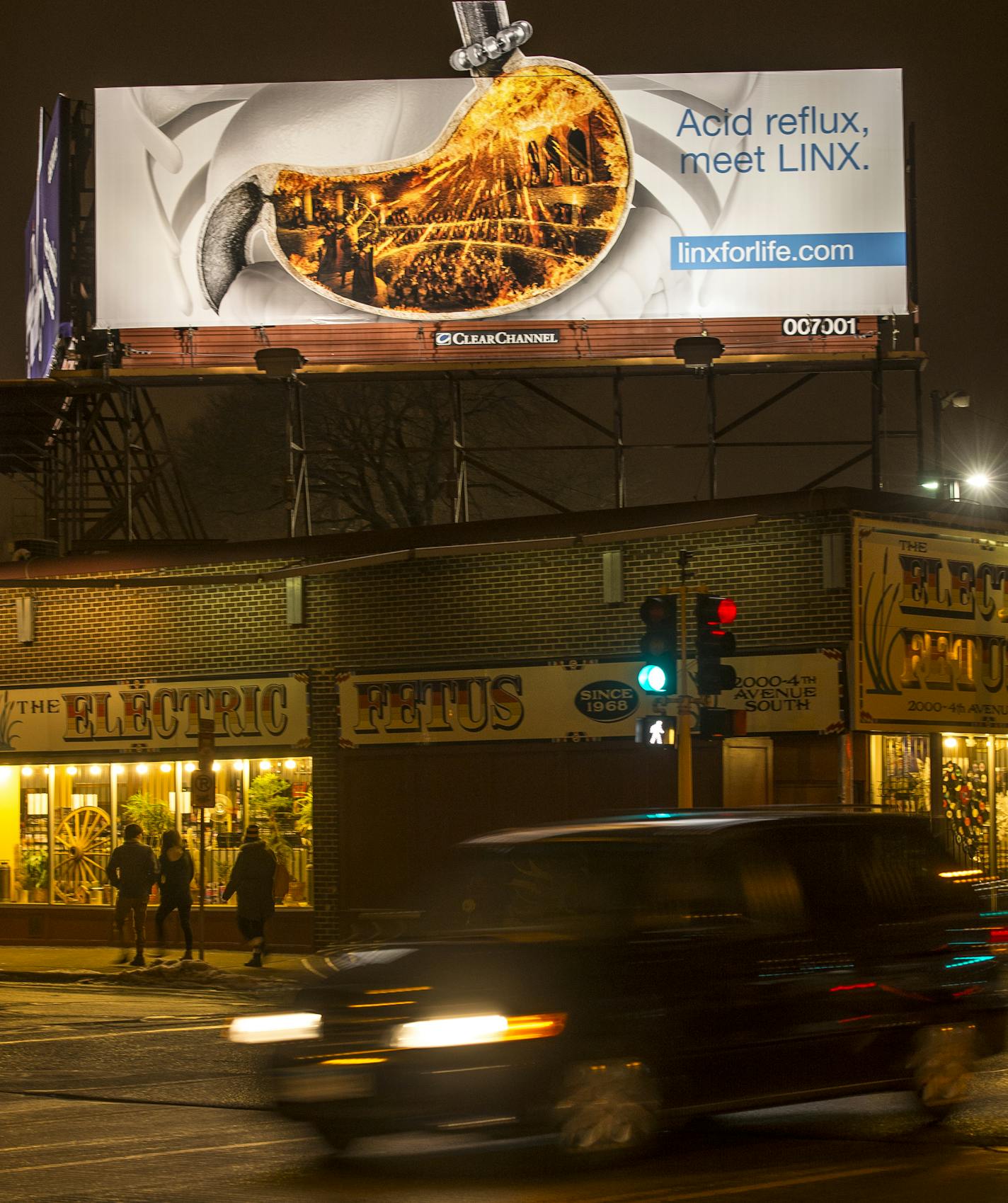 The Twin Cities' Torax Medical is joining other device makers who are appealing directly to the public to sell their product, like with this billboard for its Linx device for acid reflux. The American Medical Association is calling for a ban on these ads due to price inflation.