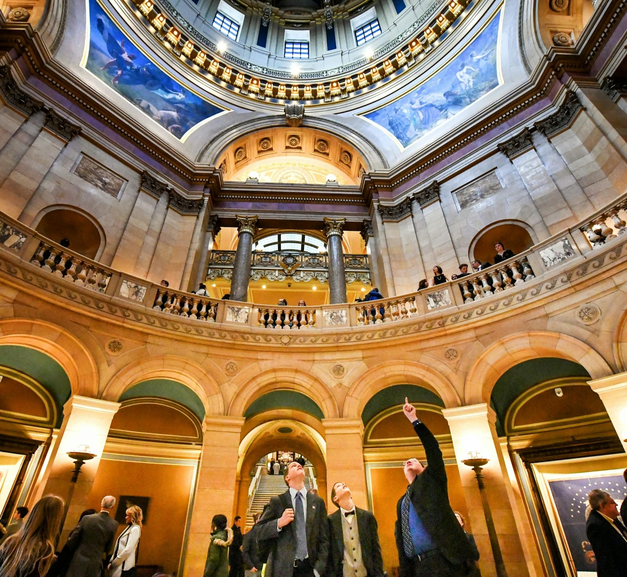 All day long people stopped in the Rotunda to take in the view after a $310 million remodeling.