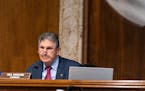 Sen. Joe Manchin, D-W. Va., chairs a hearing before the Senate Committee on Energy and Natural Resources in Washington, March 16 2021. Manchin said on