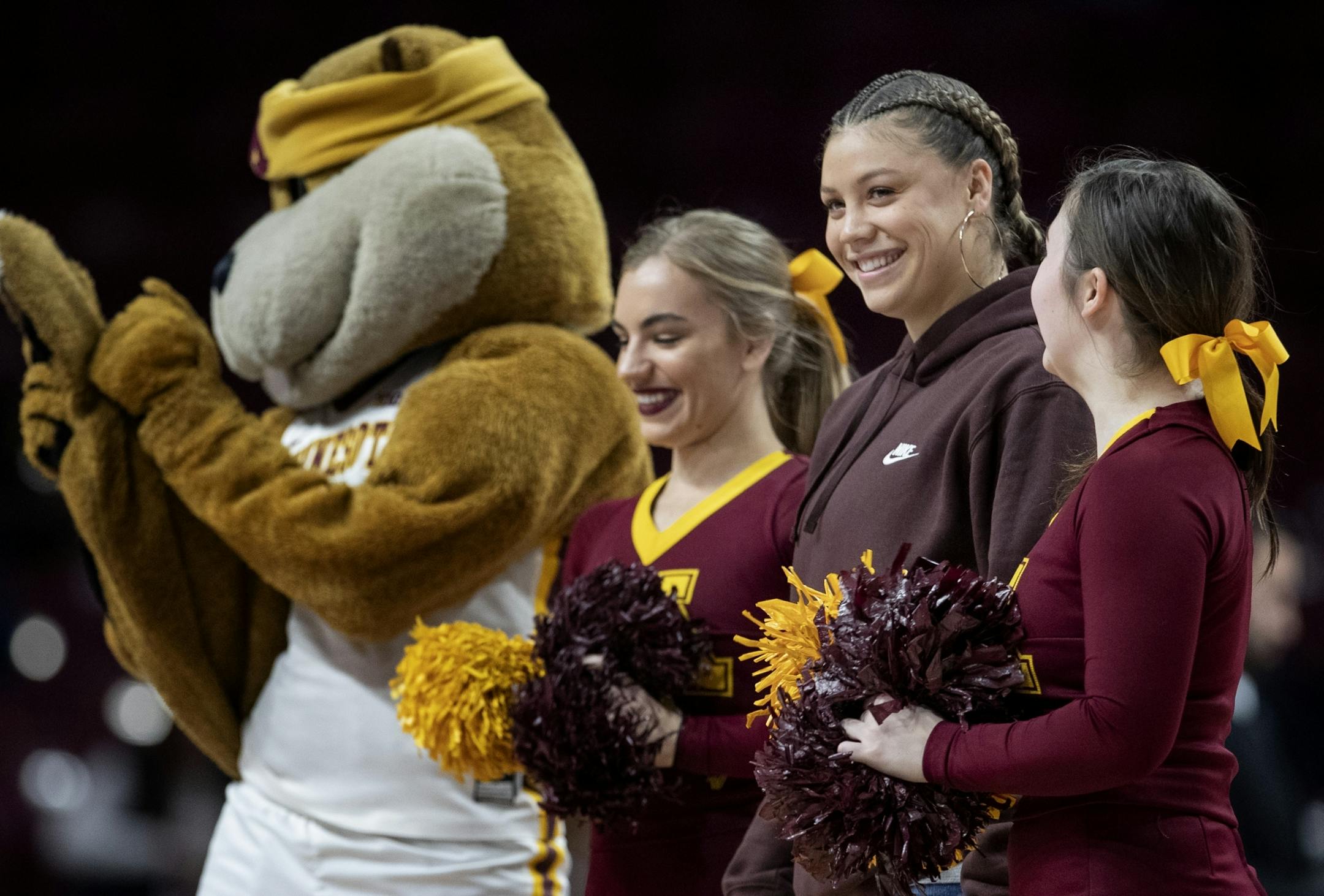 Former Golden Gopher Rachel Banham at The Barn for tonight's Minnesota v Wisconsin game.