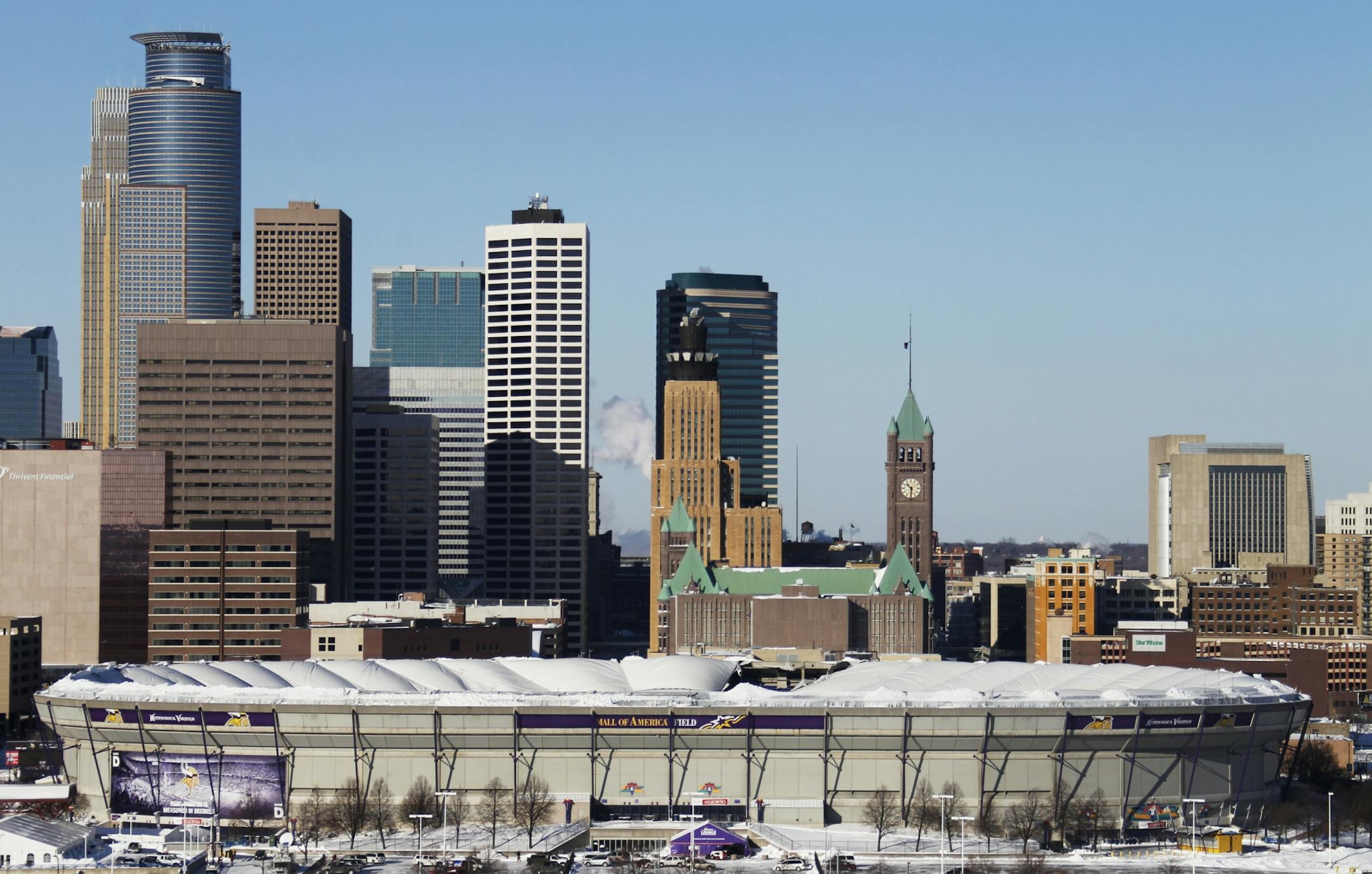 The roof of the Metrodome collapsed under the weight of snow from the winter storm.