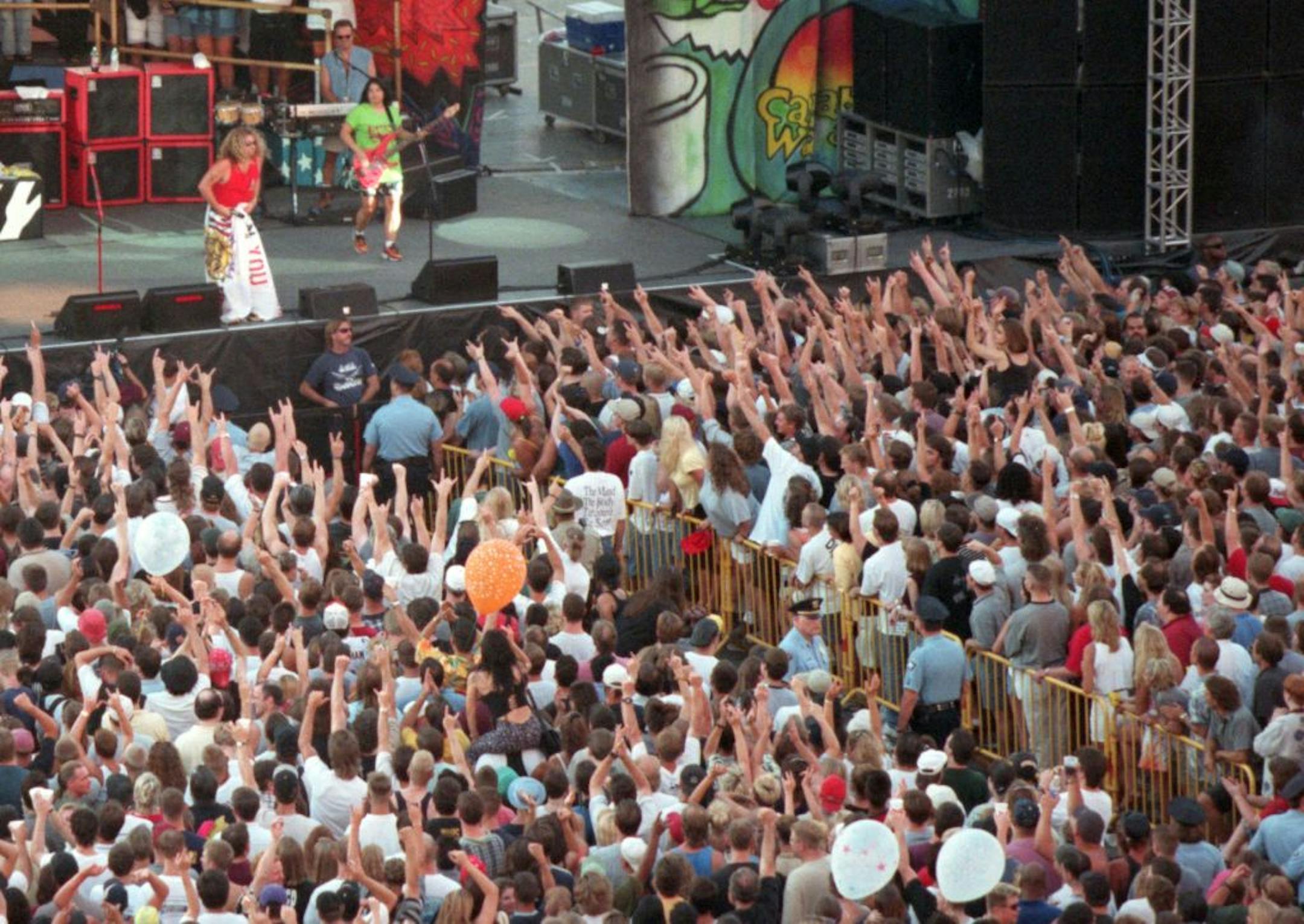 Aquatennial block party -- Sammy Hagar with Van Halen