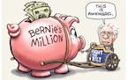 Sack cartoon: Bernie Sanders
