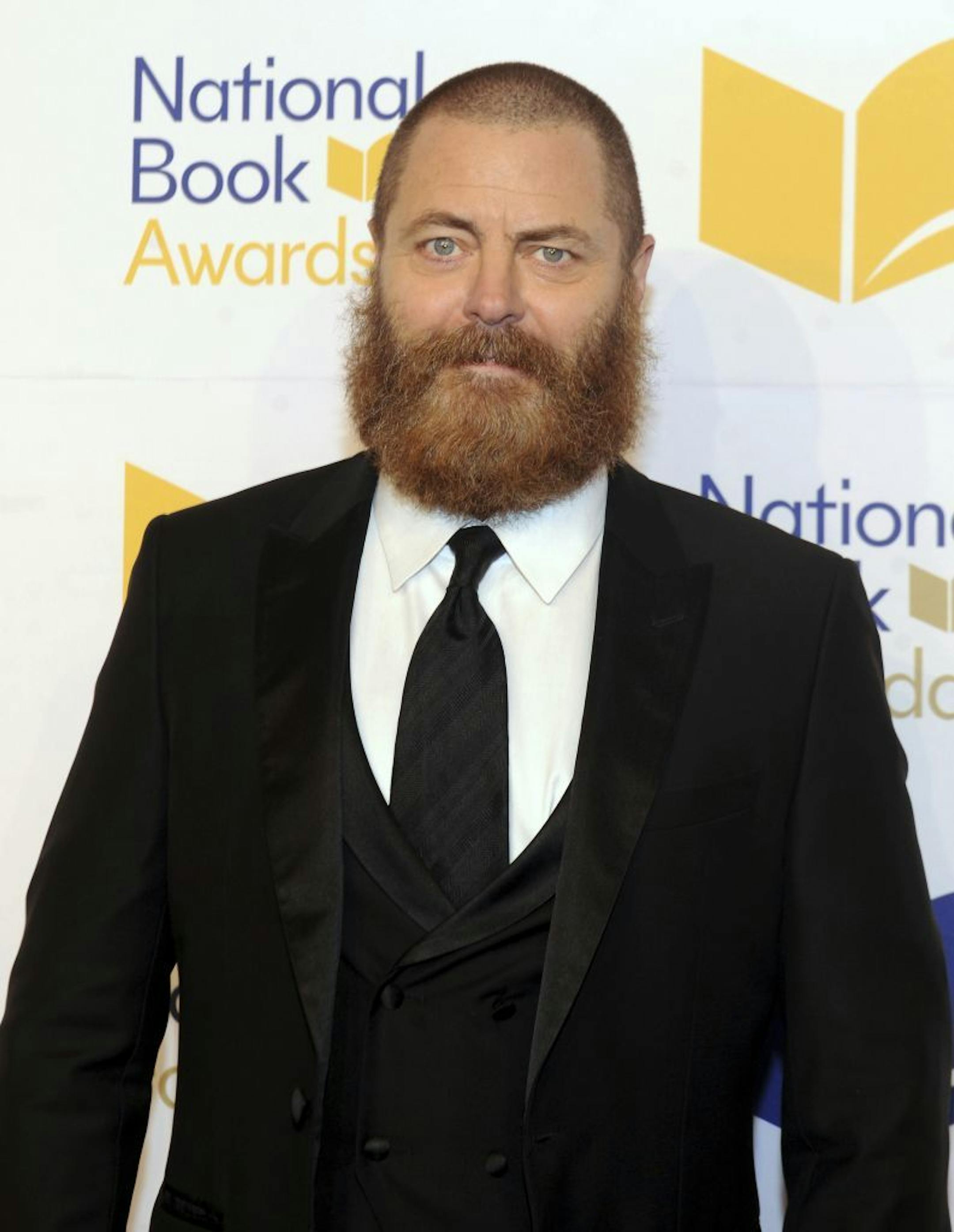 Nick Offerman attends the 69th National Book Awards Ceremony and Benefit Dinner at Cipriani Wall Street on Wednesday, Nov. 14, 2018, in New York.