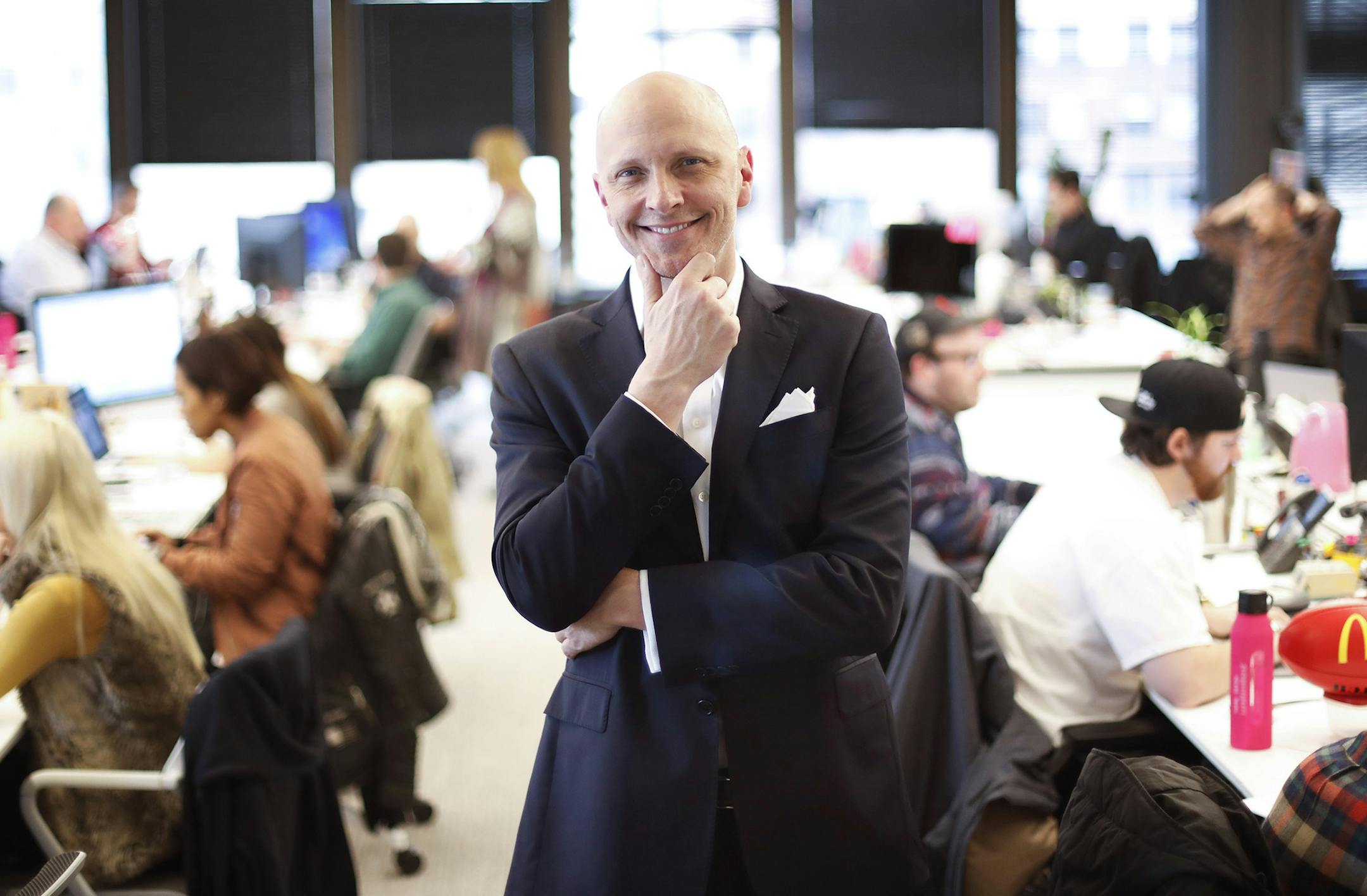 Portrait of Brian Nienhaus, CEO of We Are Unlimited, McDonald's new standalone advertising agency seen here on March 9, 2017 in Chicago. (Jose M. Osorio/Chicago Tribune/TNS) ORG XMIT: 1200401