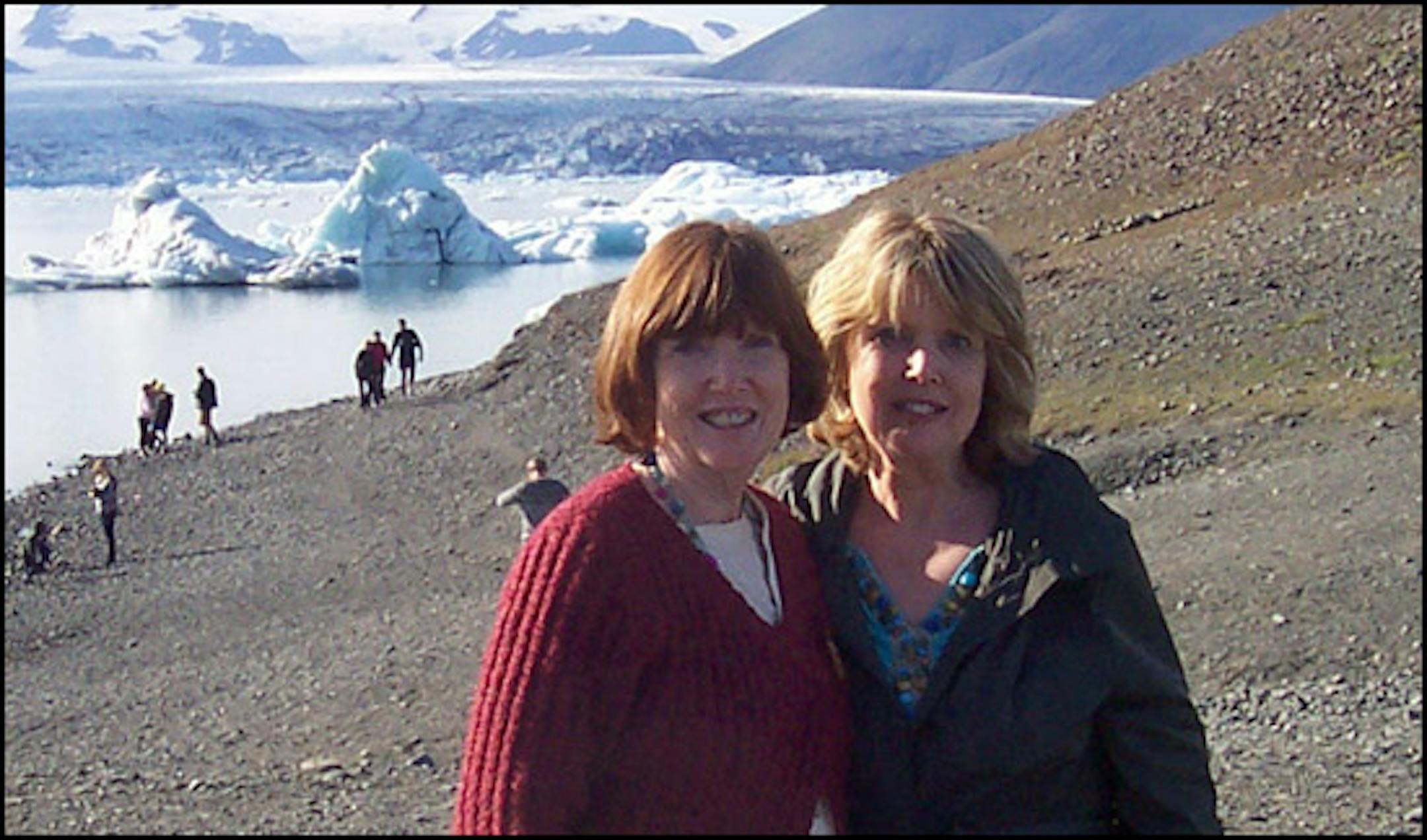 Identical twins Gladys Wirth, left, and Gloria Tilleman