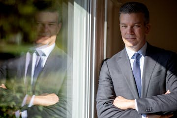 House Majority Leader Ryan Winkler photographed at his home, Tuesday, October 5, 2021 in Golden Valley, MN. Winkler will announce his formal candidacy