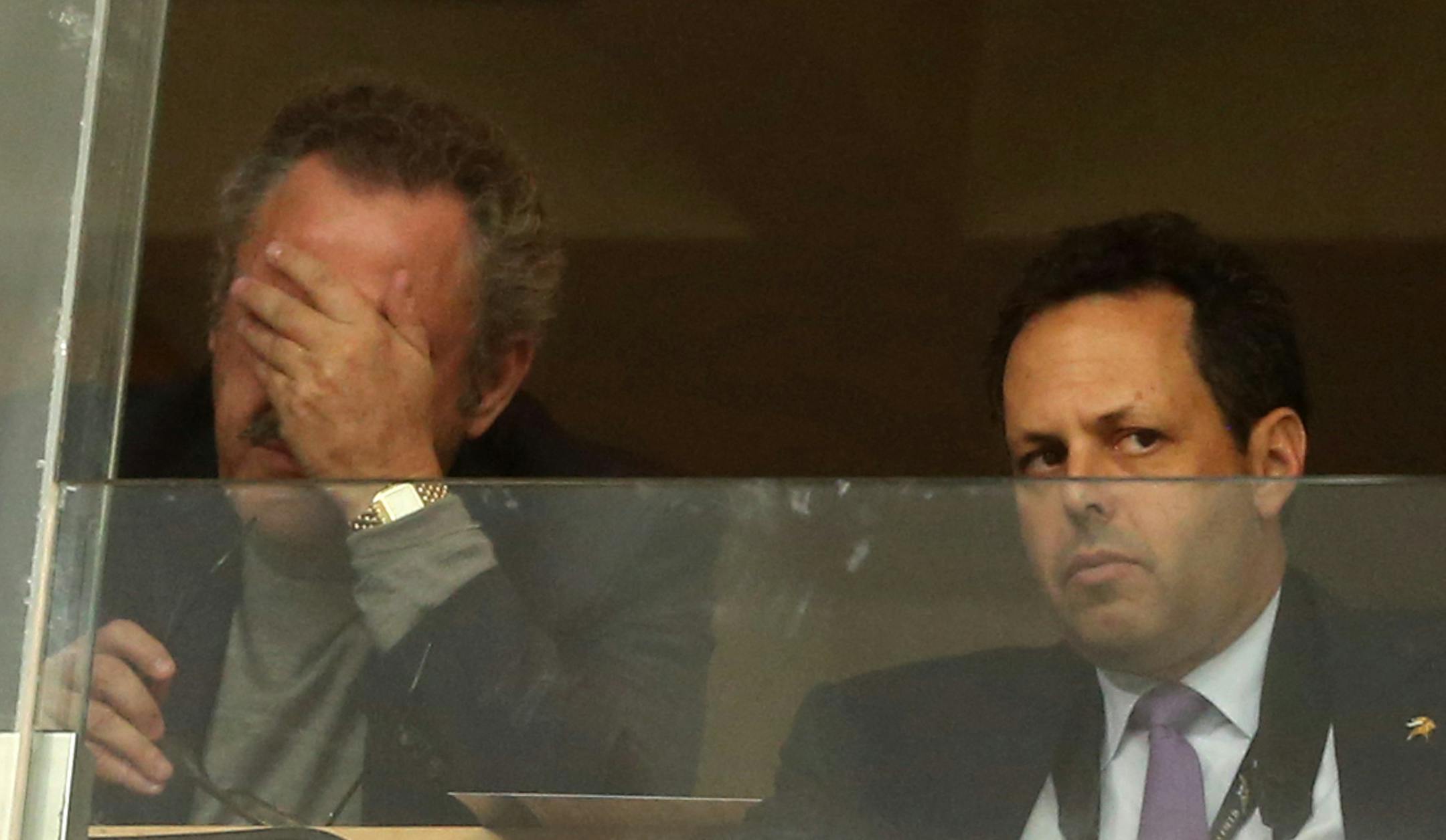 Vikings owner Zygi Wilf and president Mark Wilf watched as the team played their final game at the Metrodome against the Detroit Lions. ] MCKENNA EWEN · mckenna.ewen@startribune.com Minnesota Vikings and Detroit Lions - Mall of America Field in Minneapolis, Minn. - 12/22/2013