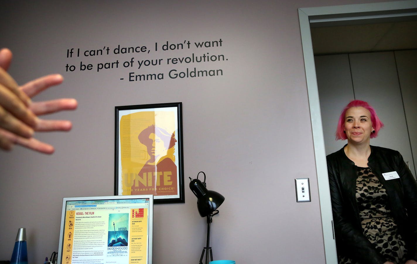 Jaine Laine is the clinic administrator and seen Thursday, Jan. 15, 2015, at Whole Women's Health in Minneapolis, MN.](DAVID JOLES/STARTRIBUNE)djoles@startribune.com As the nation marks the 42nd anniversary of Roe v. Wade, Whole Women's Health in Minneapolis goes about the business of offering abortions to women who seek them out -- including large numbers who travel hundreds of miles from states with far more restrictive laws.**Jaine Laine,cq