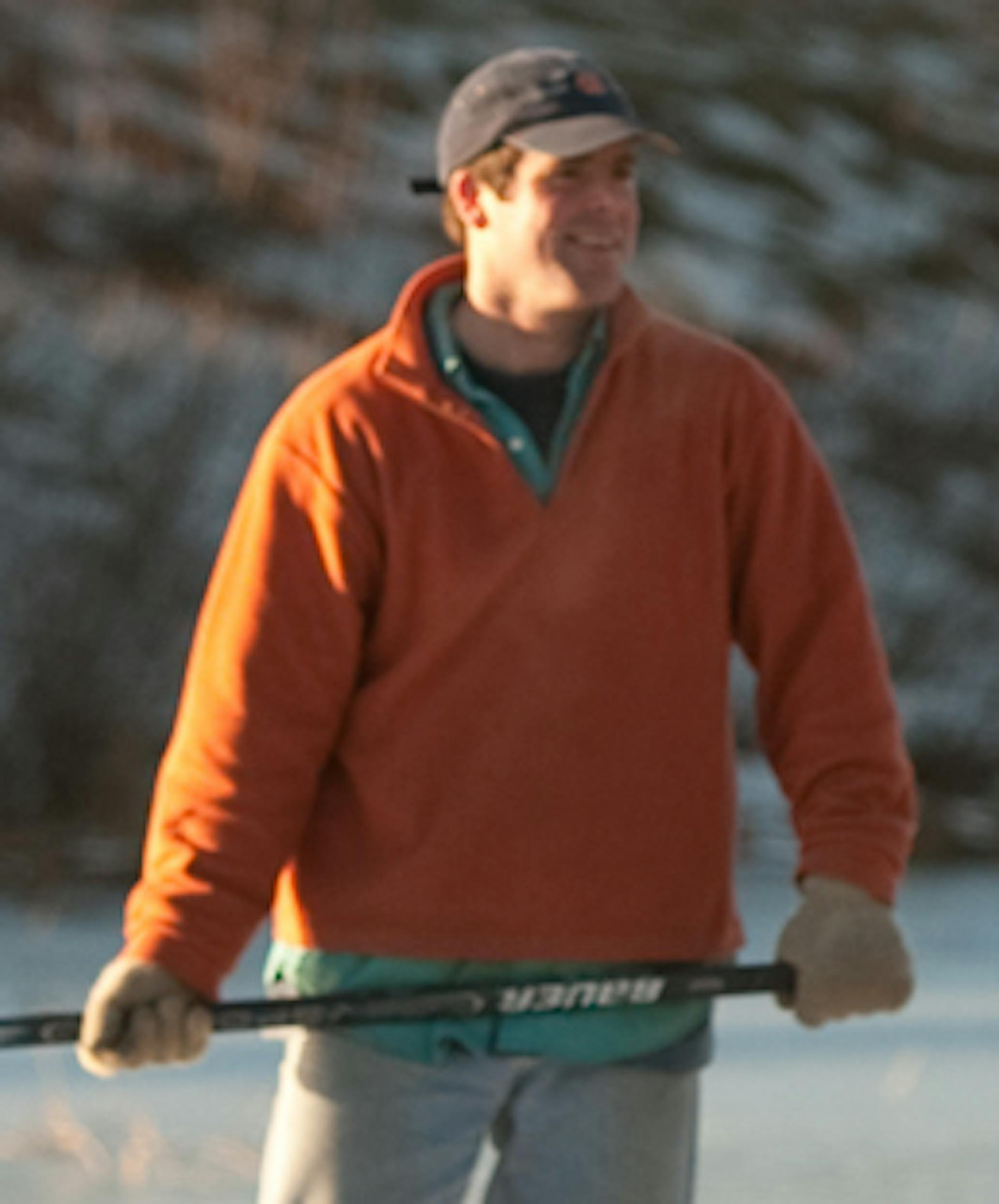 John Caouette was happiest on the ice.