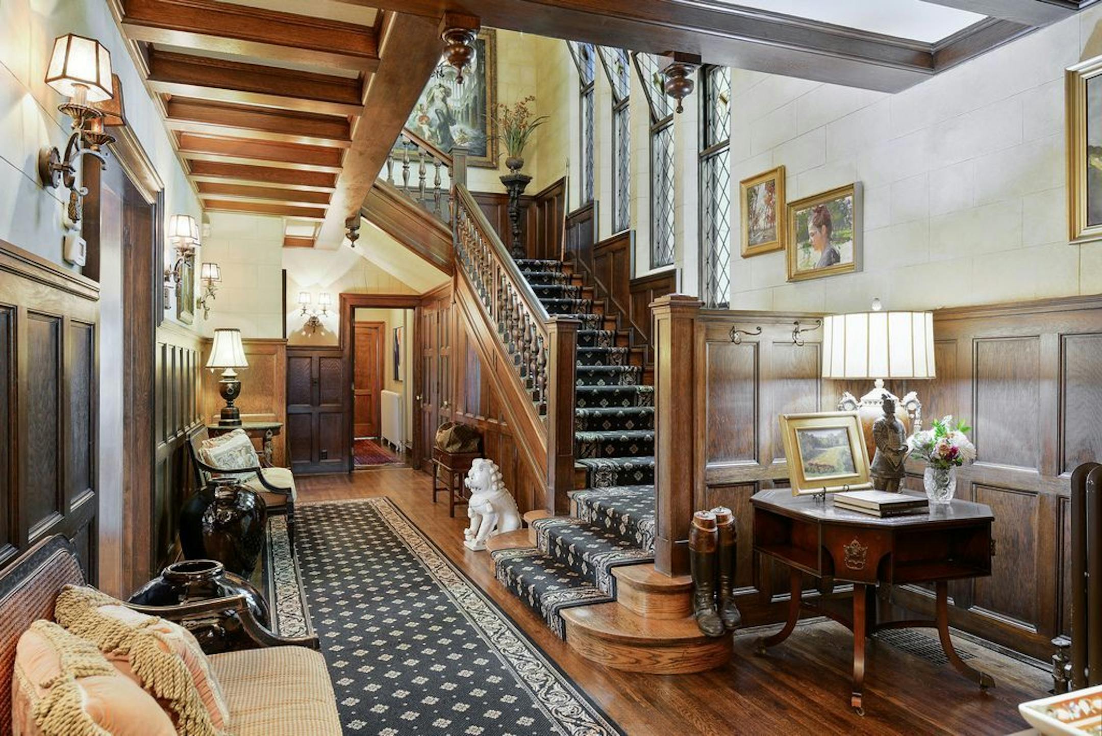 The staircase to the second floor.
