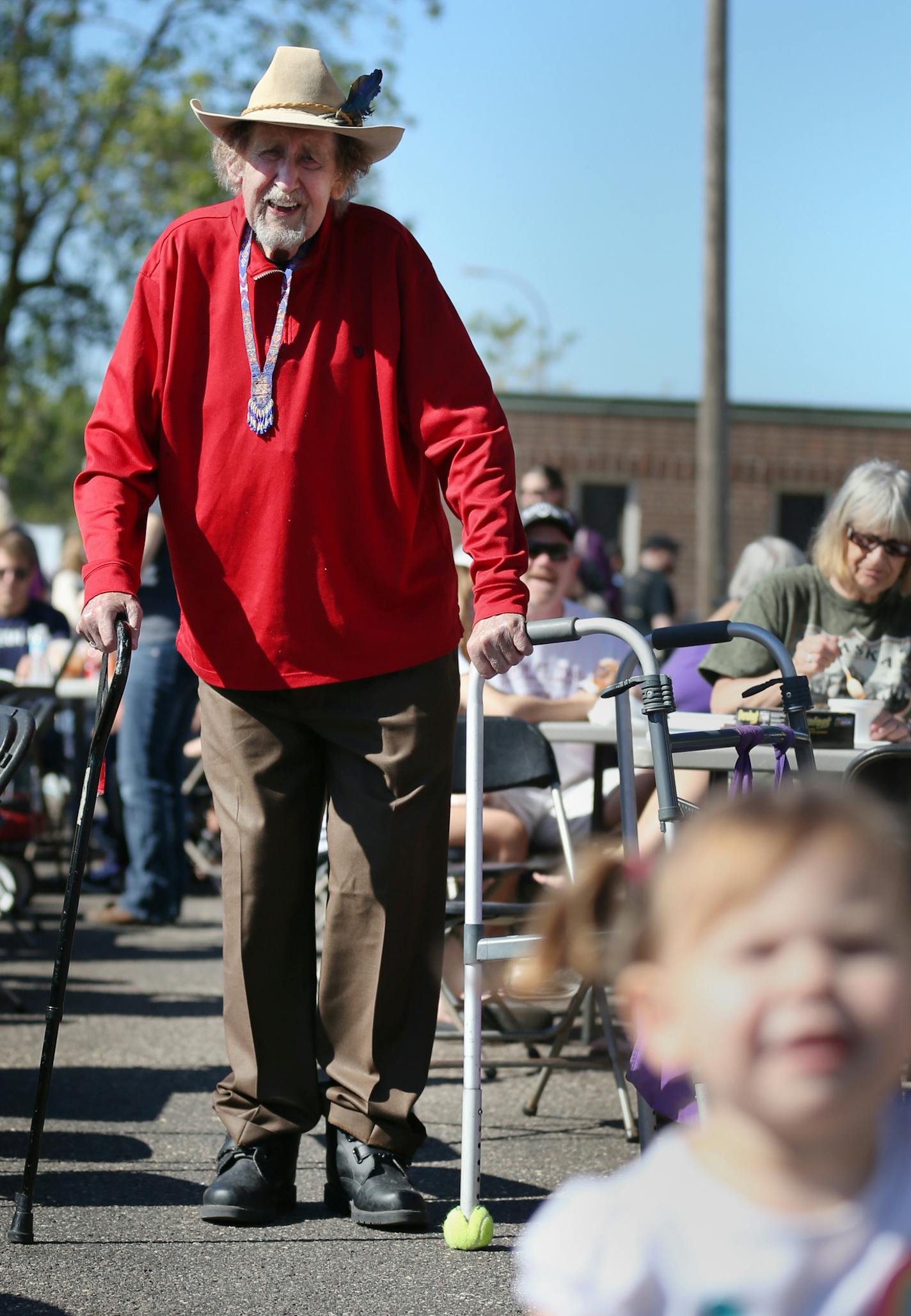 95-year old Walter Brooks stands among the thousands of people attending the South St. Paul booya festival, an event he created in 1982. ] South St. Paul has been hosting a fall booya event since 1982, drawing in 7,000 to 10,000 attendees. The celebration was started by South St. Paul native and local character Walter Books, who has since enlisted friends to help out. SHARI L. GROSS / sgross@startribune.com