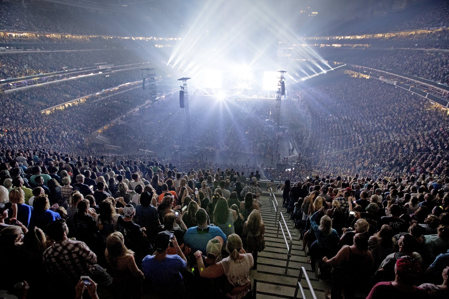 Kenny Chesney's sound technicians met Monday with U.S. Bank Stadium representatives.