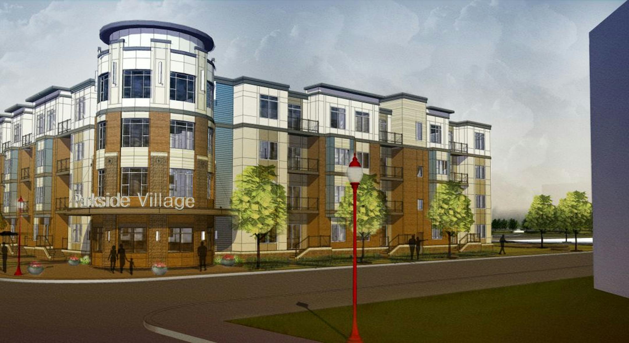 The proposed Parkside Village Apartments in Apple Valley. Mass transit is a key facet of the plan.