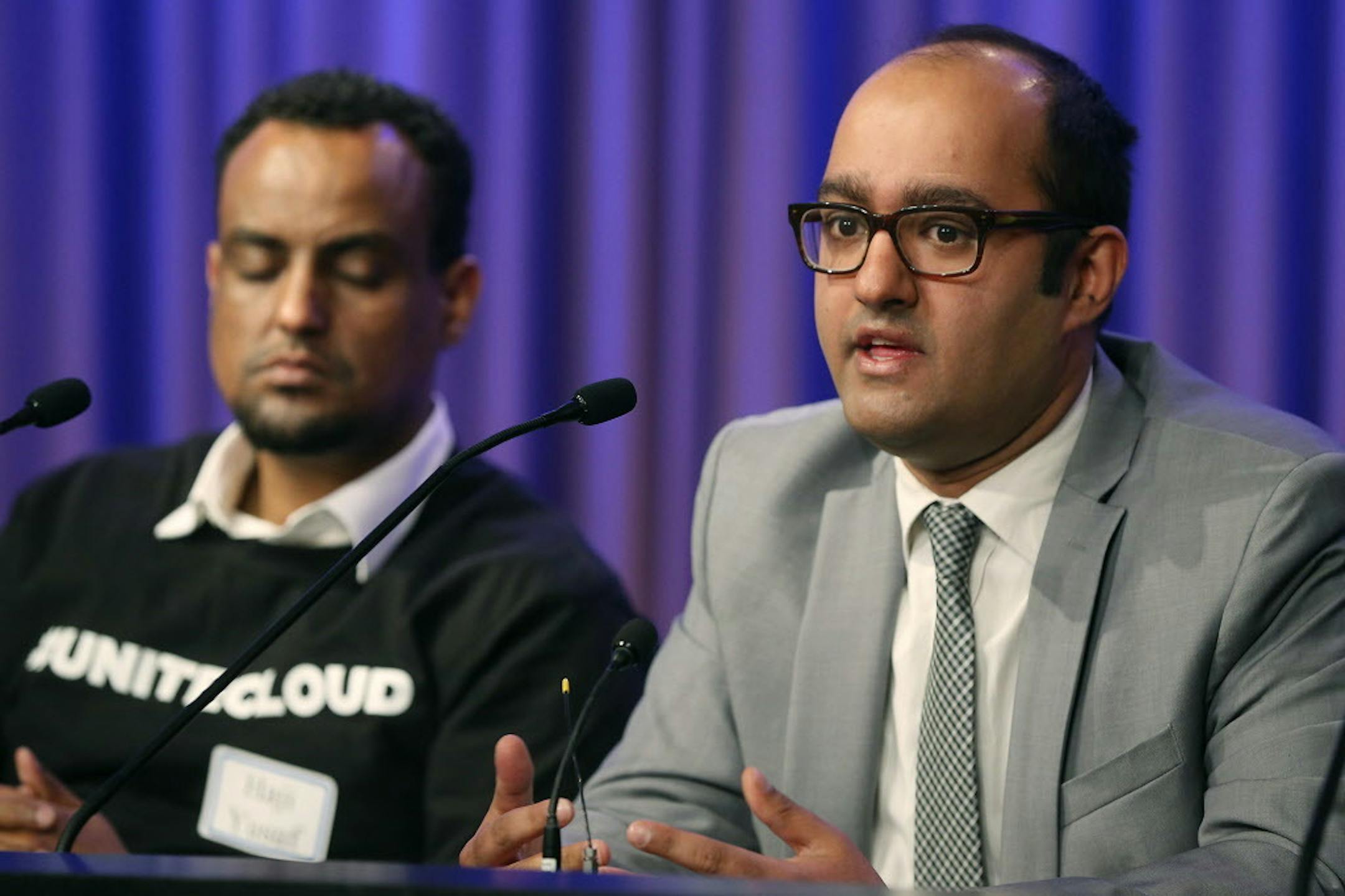 Deepened Mayell, who was verbally attacked at a Vikings game, was one of four panelists who spoke of their experiences of racial attacks during a forum about Islamophobia at the Dorsey & Whitney Law Firm, Wednesday, April 13, 2016 in Minneapolis, MN. ] (ELIZABETH FLORES/STAR TRIBUNE) ELIZABETH FLORES � eflores@startribune.com