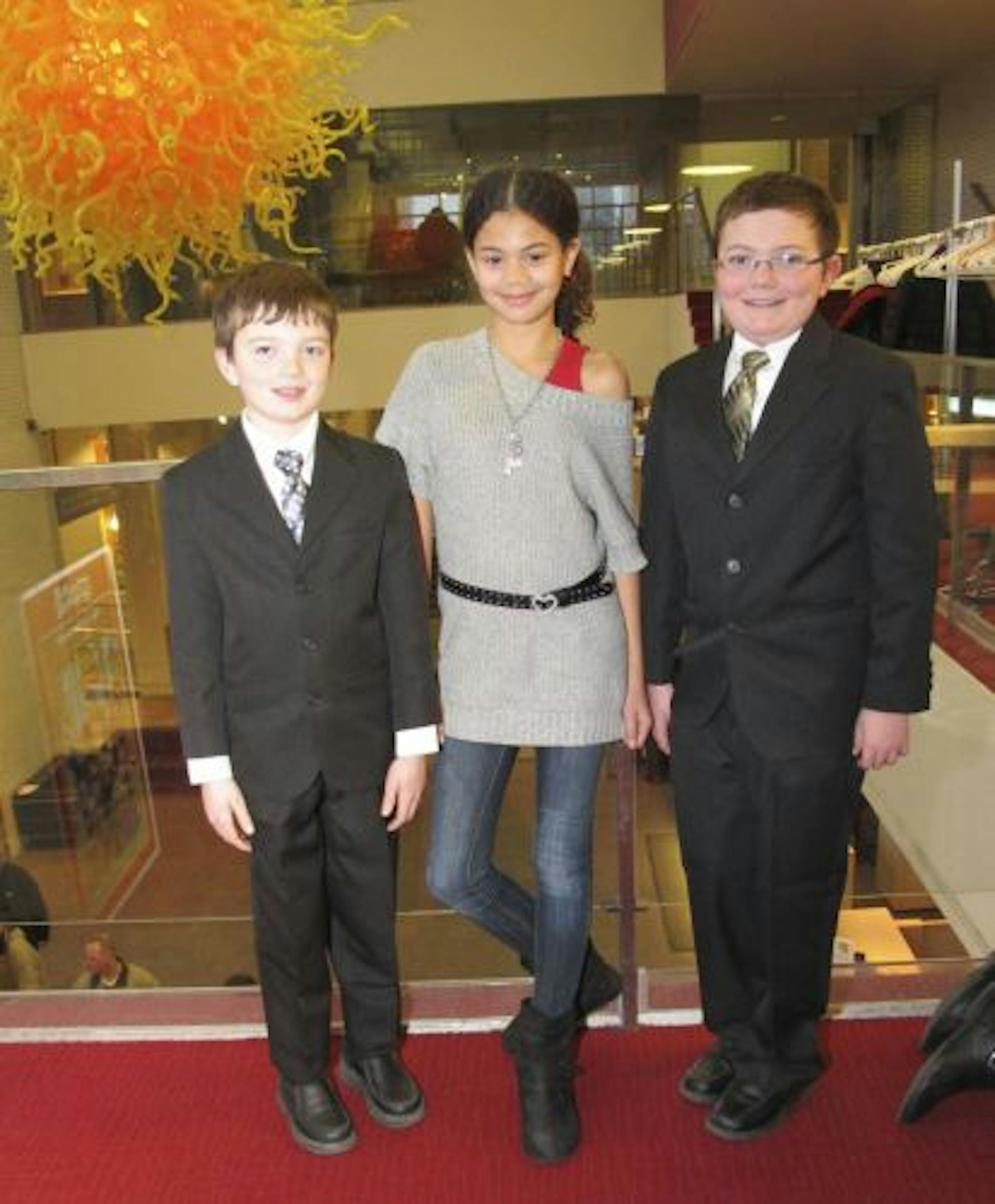Landon Rocheleau; Kadeja Schultheis; and Austin Rocheleau