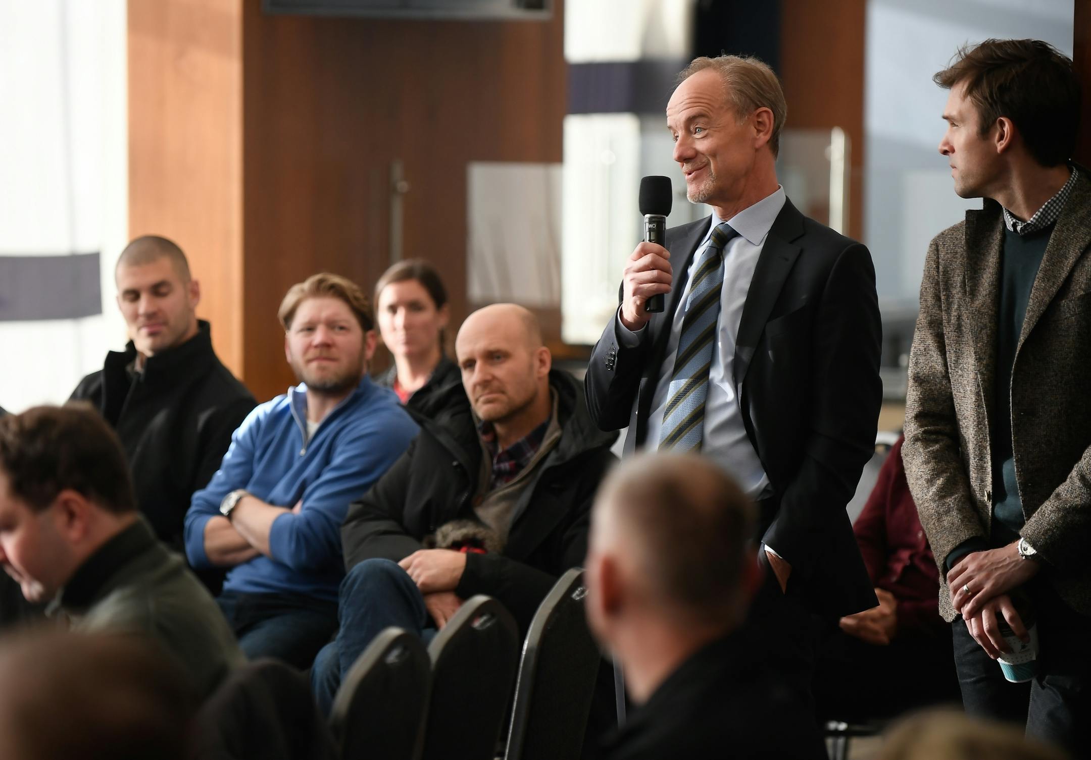 Twins owner Jim Pohlad took the mic and made remarks during the Q&A session of former Twin Justin Morneau's retirement press conference Wednesday afternoon.
