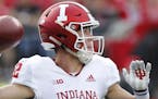Indiana quarterback Peyton Ramsey throws a pass against Ohio State and during the first half of an NCAA college football game Saturday, Oct. 6, 2018, 