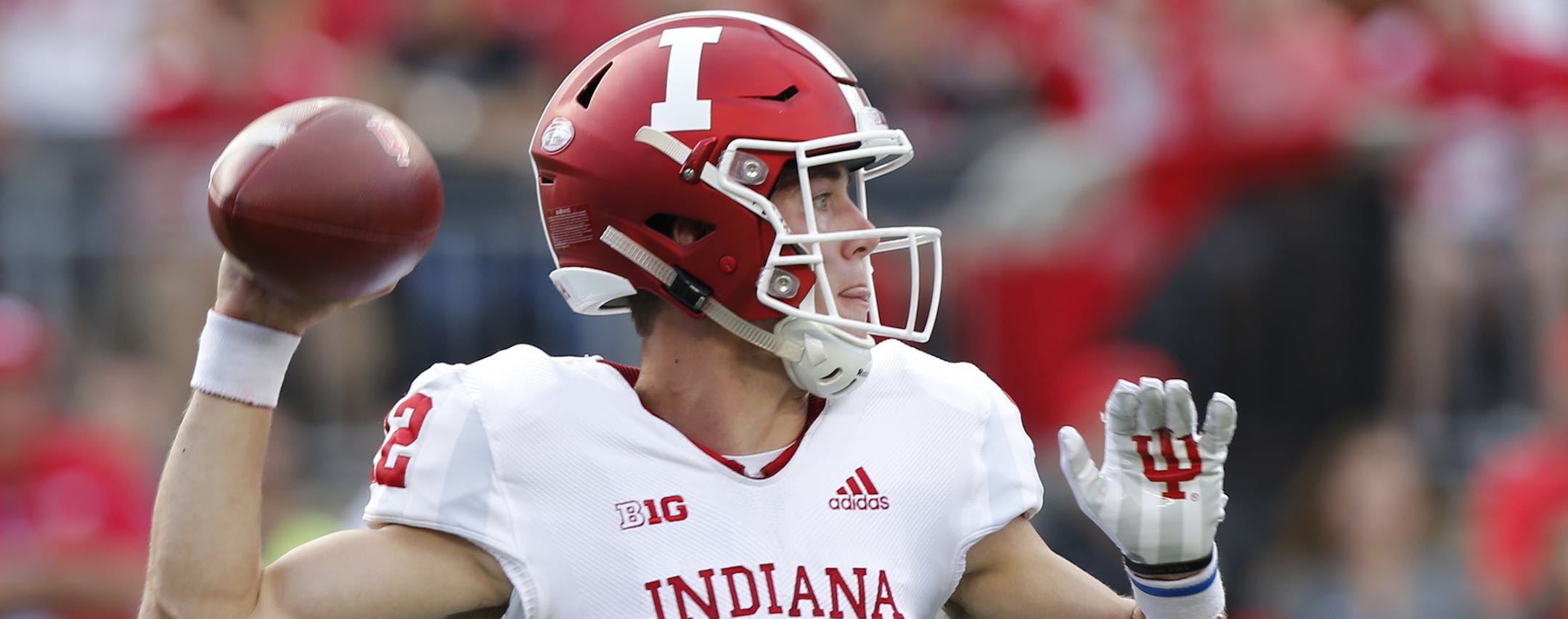 Indiana quarterback Peyton Ramsey throws a pass against Ohio State and during the first half of an NCAA college football game Saturday, Oct. 6, 2018, in Columbus, Ohio. (AP Photo/Jay LaPrete) ORG XMIT: OHJL102