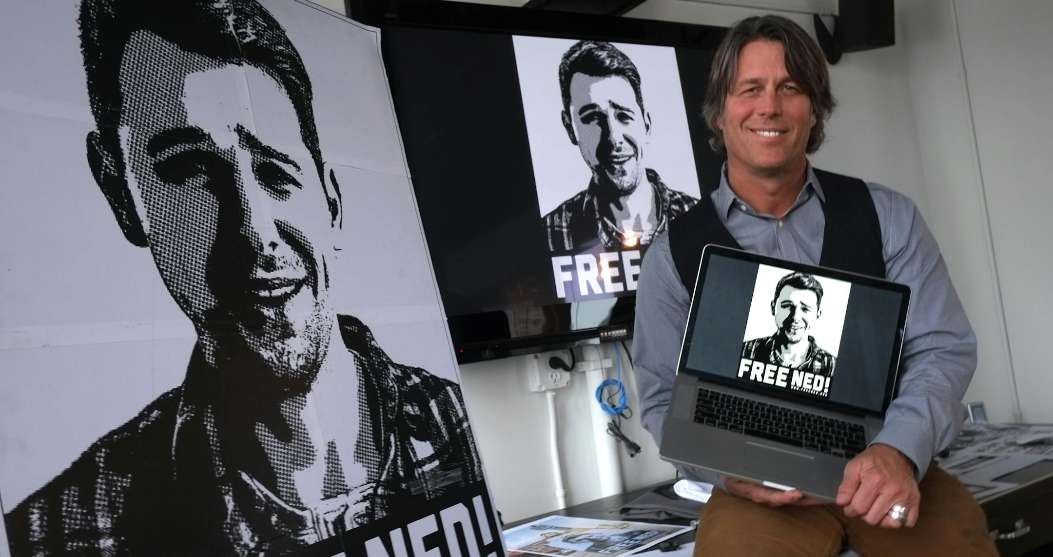 Patrick Hunt of the advertising agency, Hunt Adkins, talked about the increasing use of integrated digital ads for companies such as a wireless company they did the 'Free Ned' campaign. [TOM WALLACE ‚Ä¢ twallace@startribune.com _ Assignments #20027510A_February 6, 2013_ SLUG: viewpoint021013 _ EXTRA INFORMATION: Taken in their offices at 15 5th street Minneapolis.