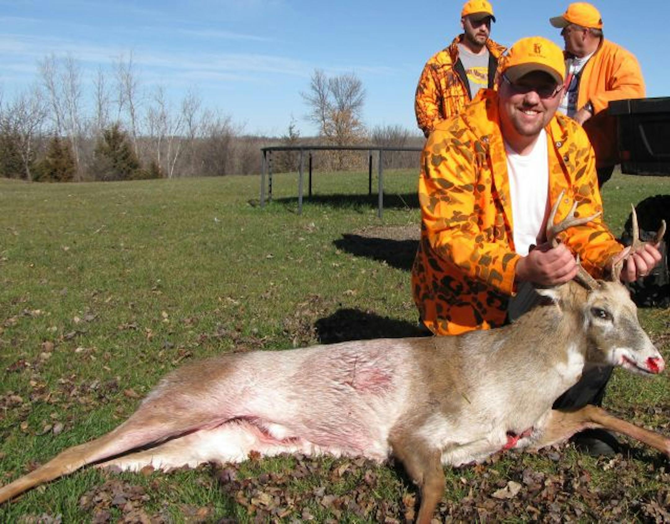 Andy Stoterau shot this rare piebald (two-toned) deer while hunting near Redwood Falls. It was a small, 7-point deer that walked past his stand on opening morning. "I saw the white patch on his body, but I knew it was a whitetail buck,'' said Stoterau, 35, who was hunting with family and a friend. "I'd never even seen a piebald deer.'' Said Lou Cornicelli, DNR big game manager: "They are fairly rare. They lack some pigmentation in their coat.'' They differ from albinos, which completely lack the