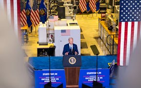 President Joe Biden delivers remarks on his Investing in America agenda at Gateway Technical College in Sturtevant, Wis., Wednesday, May 8, 2024. Pres