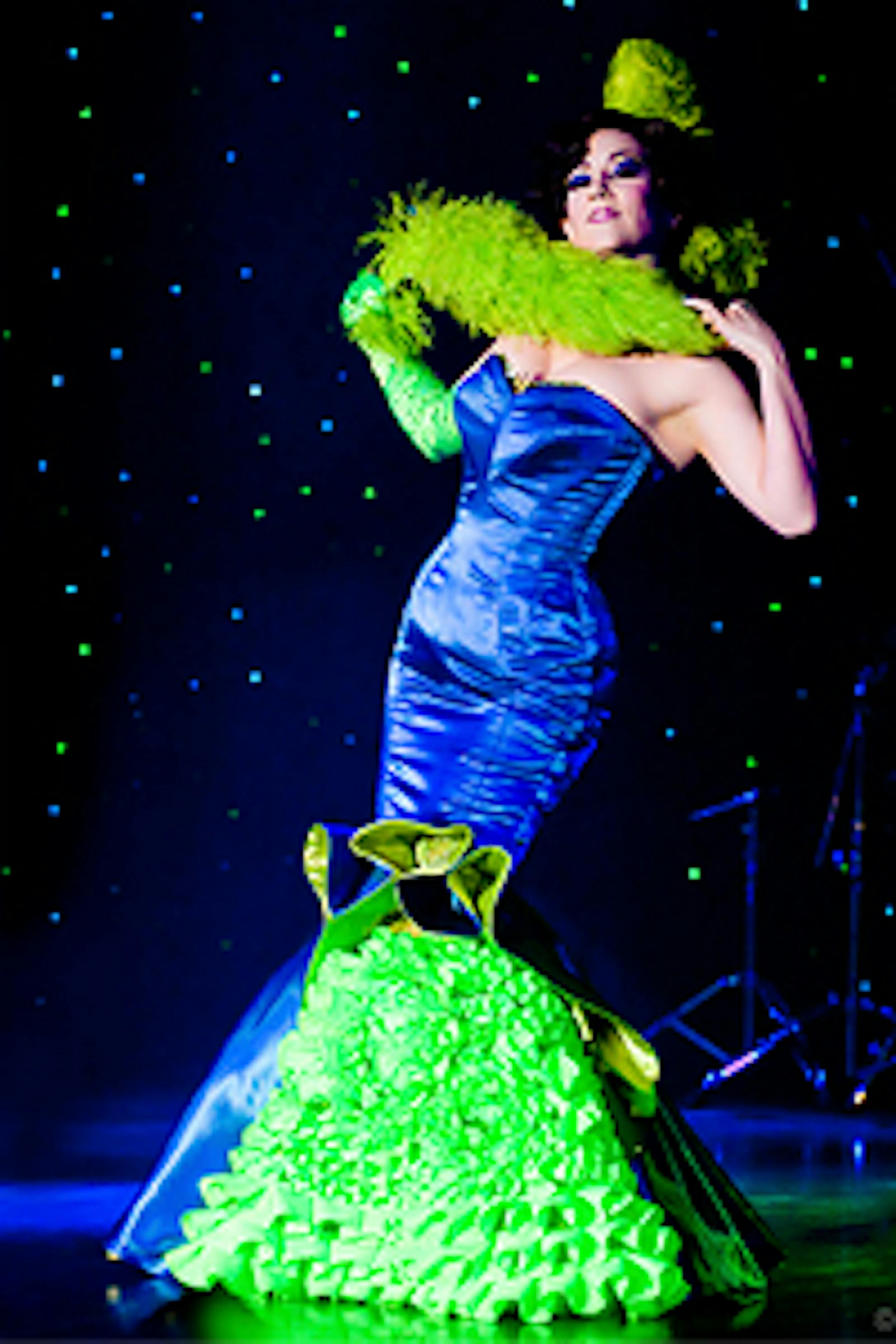 See Miss Indigo Blue in "The Playful Peacock Show"