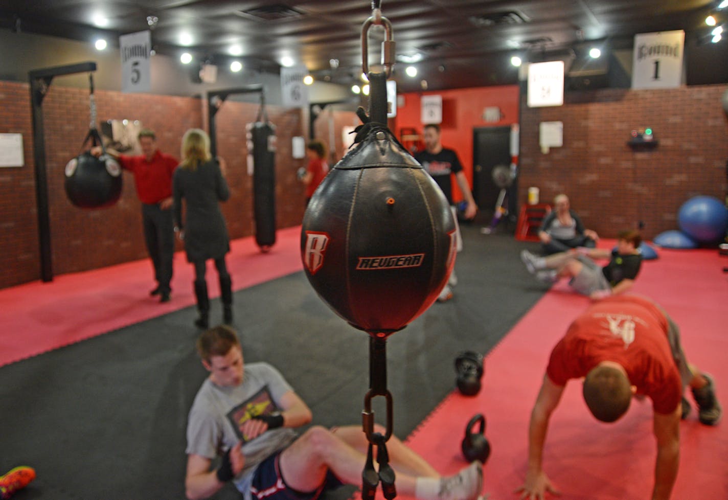 Snap Fitness founder Peter Taunton has expanded his business into the kick boxing arena with a concept known as 9 Round. The 9 Round kickboxing center is located in Eden Prairie, Minn. ] Richard.Sennott@startribune.com Richard Sennott/Star Tribune Eden Prairie , Minn Tuesday 2/18/2014) ** (cq)