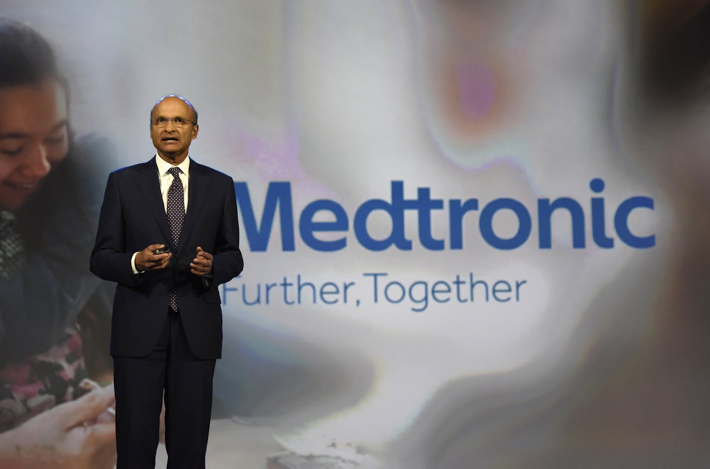 Medtronic CEO Omar Ishrak at the 2016 Consumer Electronics Show (CES) in Las Vegas, Nevada, U.S., on Jan. 6, 2016.