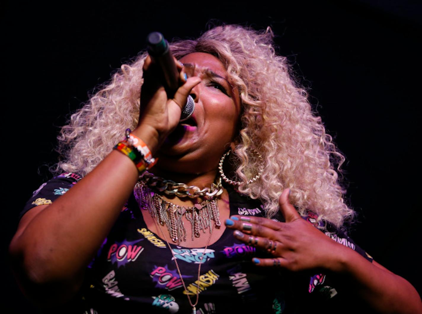 Lizzo's fierce delivery at the Soundset festival last May will come in handy again when she opens for Sleater-Kinney in February. / Jeff Wheeler, Star Tribune