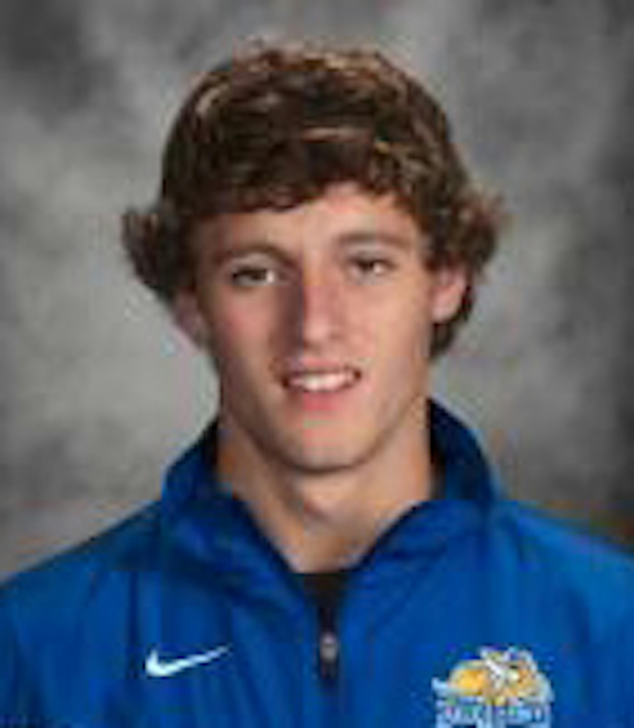 Caption: Phillip LaVallee crossing the finish line at the 2012 Summit League Cross Country Championships. He placed 15th in the meet during his freshman season at South Dakota State University. ORG XMIT: MIN1405091648157251