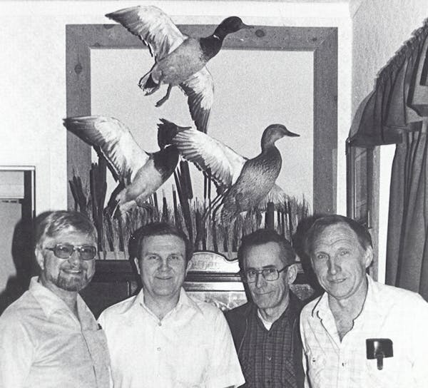 Four men from Albert Lea founded the Minnesota Waterfowl Association in 1967, from left, Dick Lindell, Tom Tubbs, the late Bob Head and Ray Hangge.