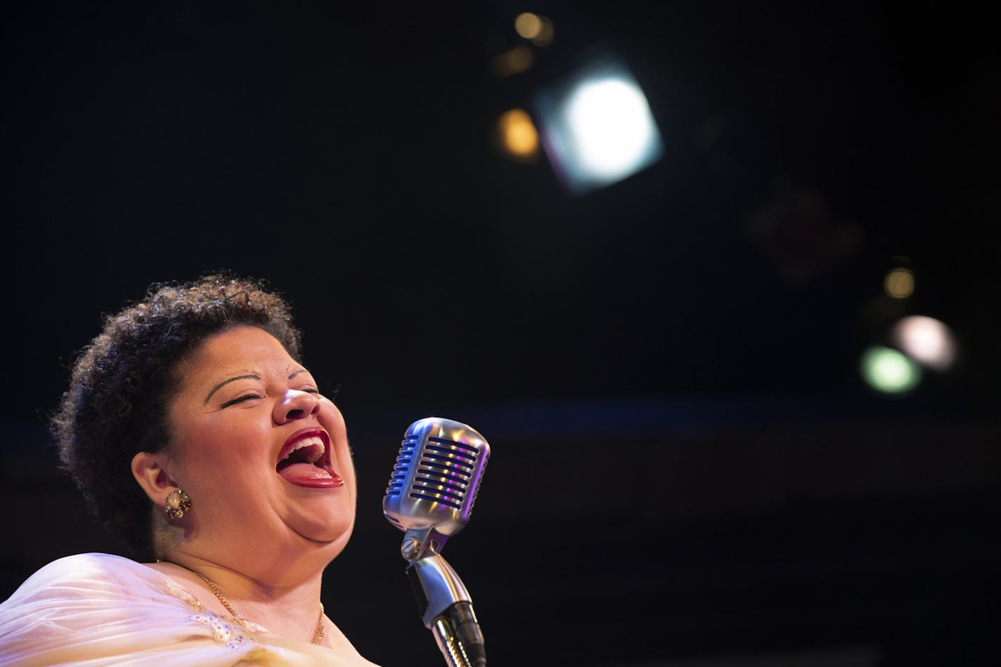 Thomasina Petrus reprises her role as jazz icon Billie Holliday in 'Lady Day at Emerson's Bar and Grill' at the Jungle Theater in Minneapolis.