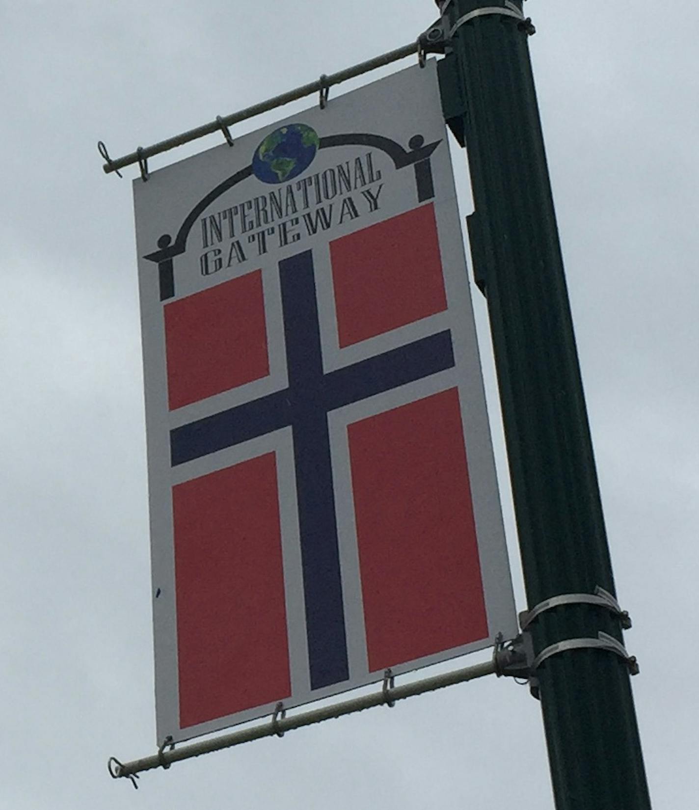 Basim Sabri has installed "International Gateway" signs between approximately Blaisdell and Oakland avenues on Lake Street.