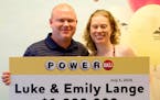 Luke and Emily Lange of Eagan won a $1 million Powerball prize.