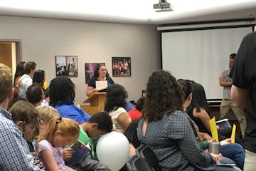 Chara Blanch was one of the protestors who spoke out at the meeting during the public comment period. Blanch along with protestors with the Social Jus