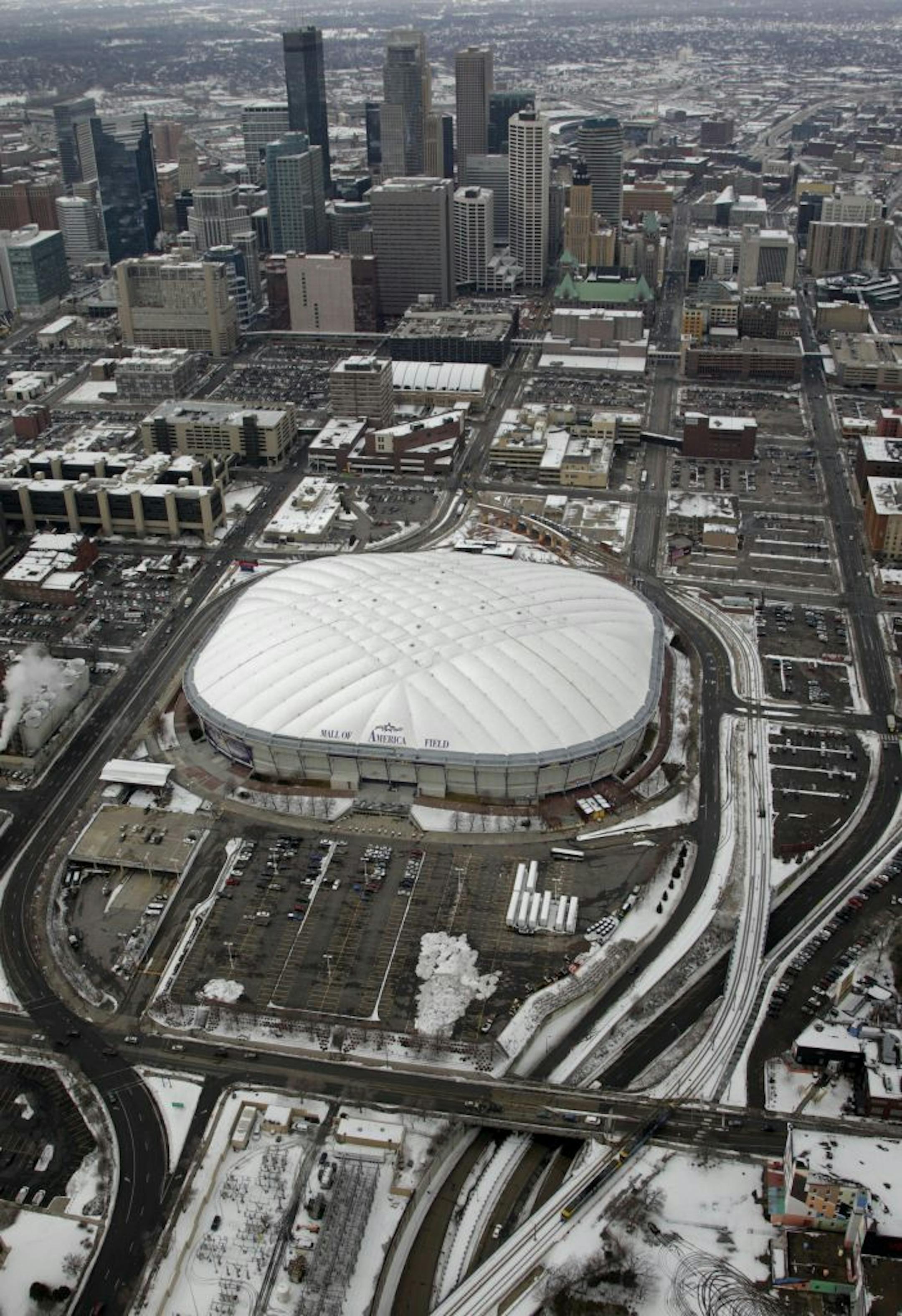 Metrodome site - location of future NFL Vikings Stadium.
