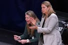 Minnesota Lynx head coach Cheryl Reeve clapped from the sidelines in the second quarter. ] ANTHONY SOUFFLE • anthony.souffle@startribune.com